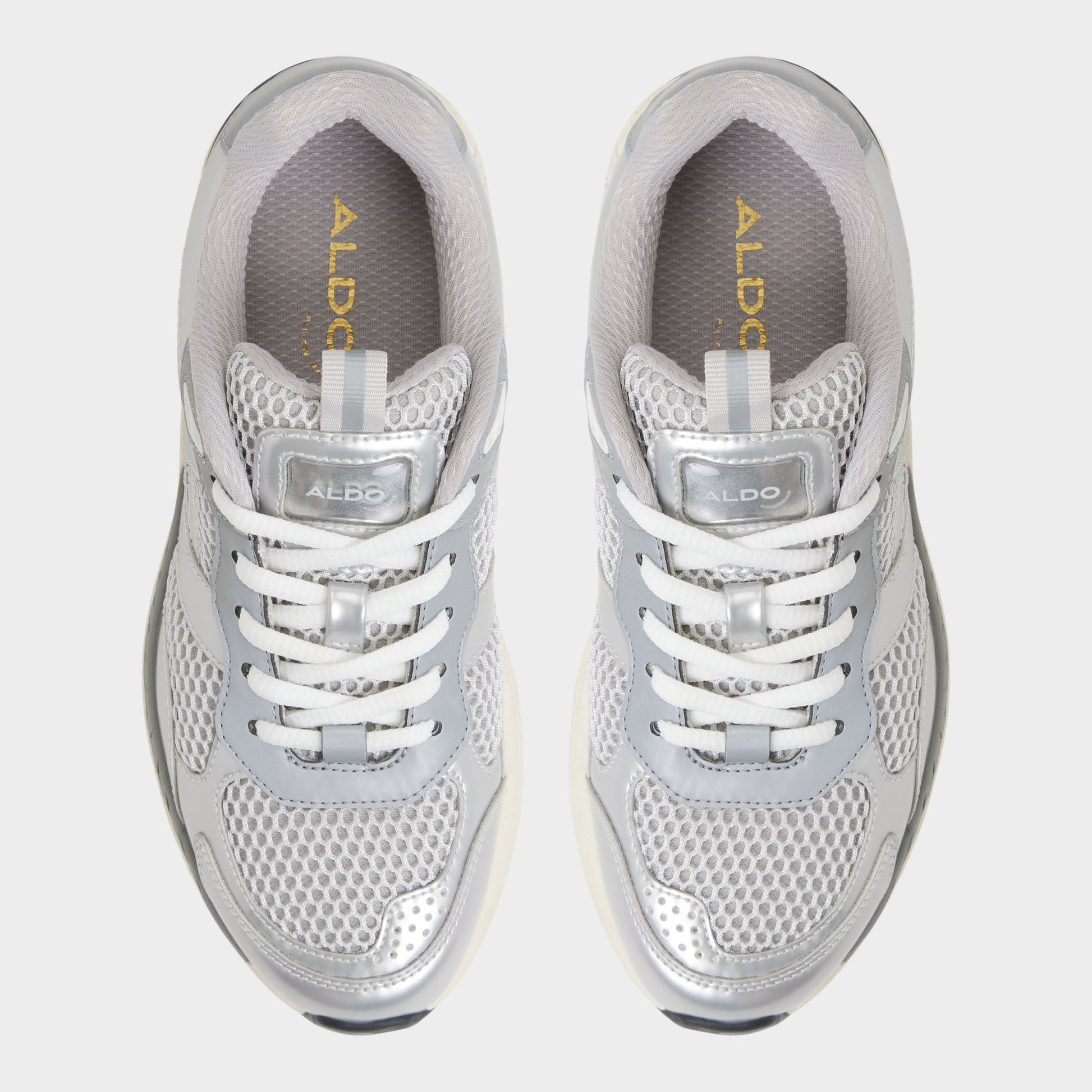 Top-down view of the Silver Pillowsnkr-l Jogger sneaker