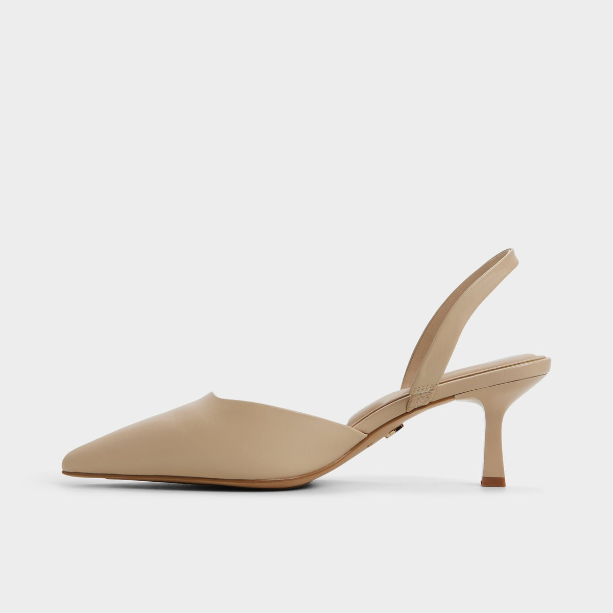 Vue latérale de Beige Moyen Gavedessi-xt Slingback heel