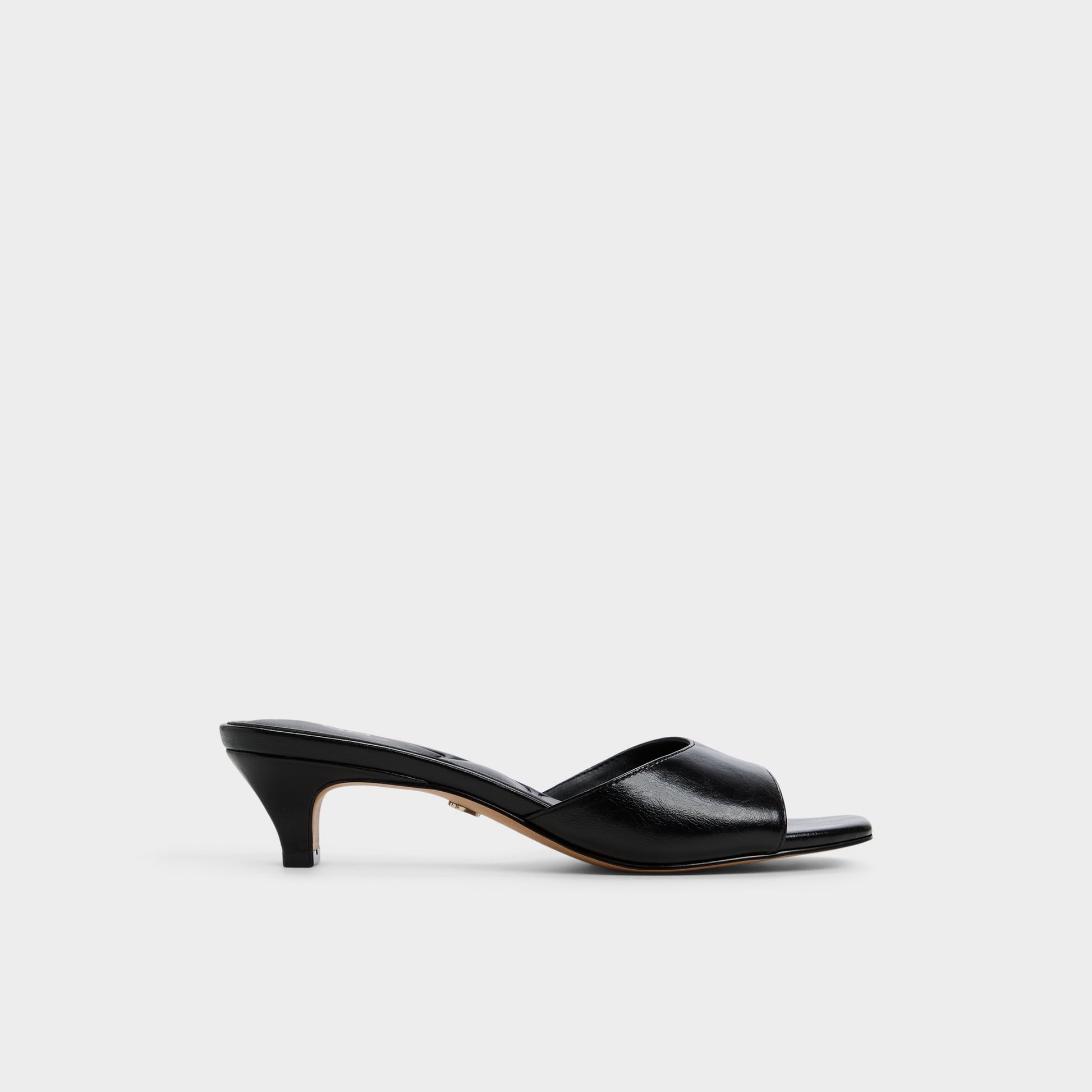 Main View of Black Haeden Heeled mule for Womens