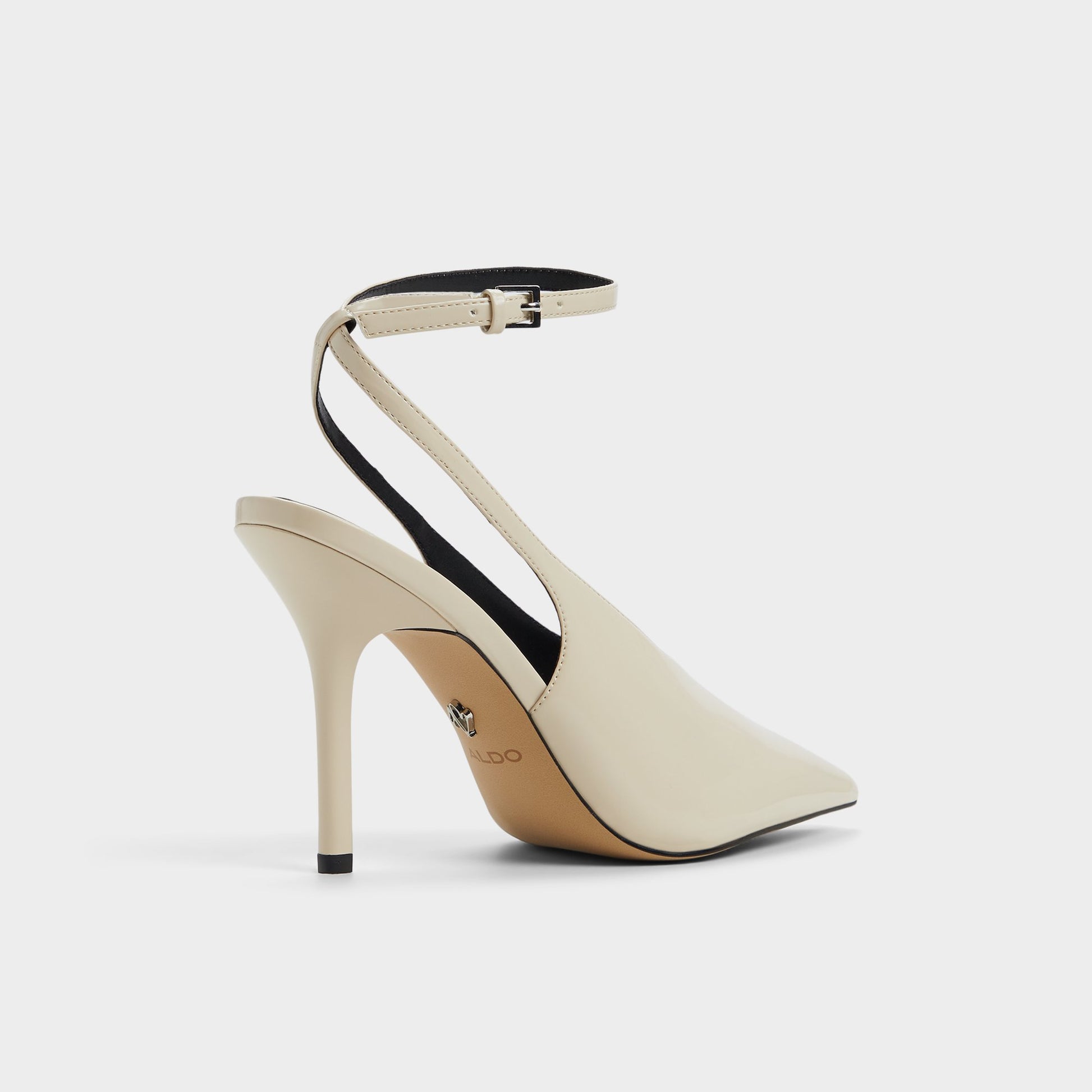 Three-quarter angle of Light Beige Lisandre High heel shoe's back side