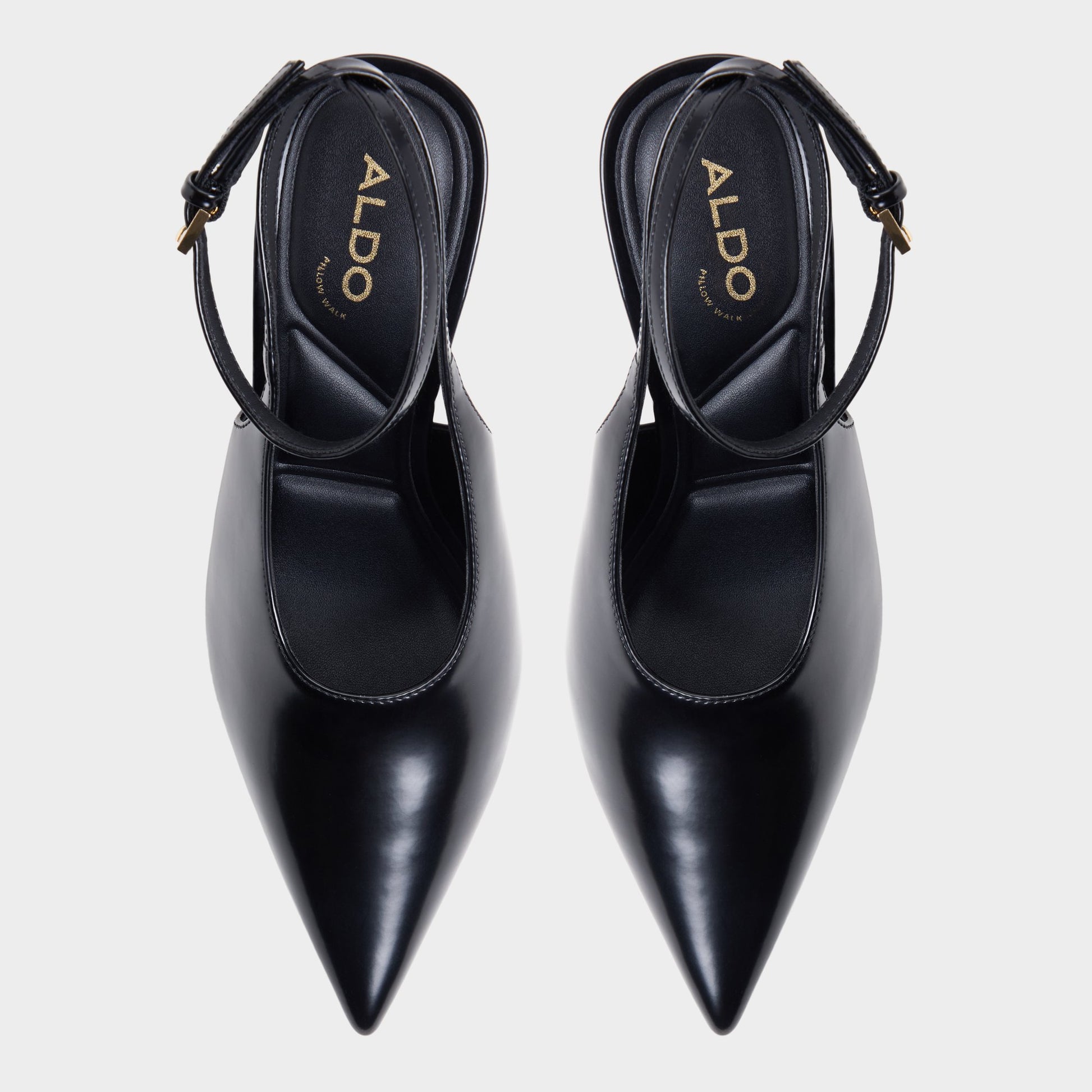 Top-down view of the Black Lisandre High heel shoe