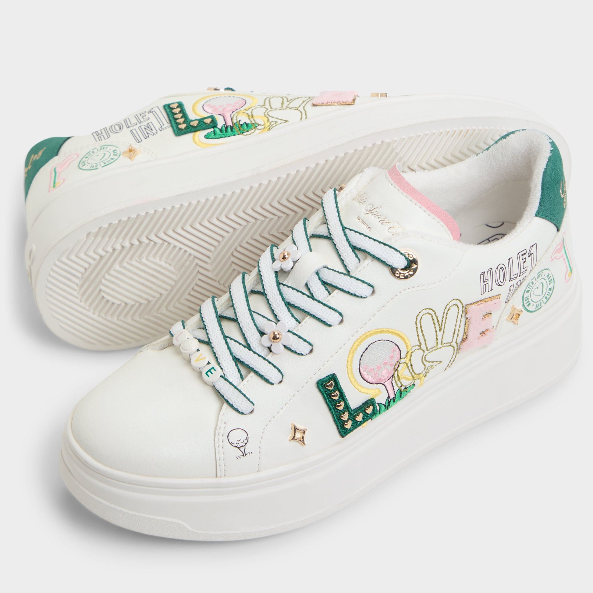 Highlighted view of a pair of White combo Foremore Sneakers