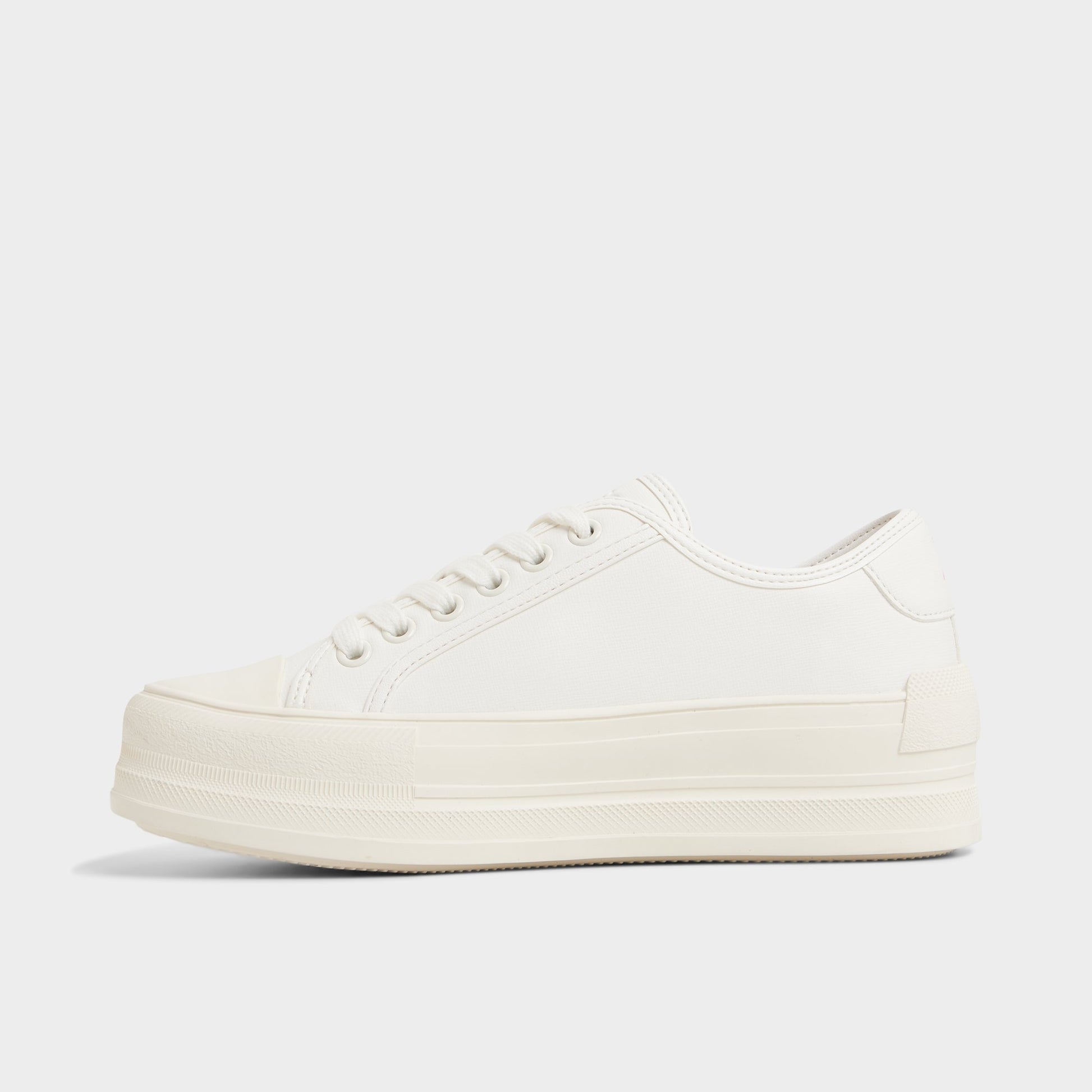 Side view of White/multi Rayes Low top sneaker