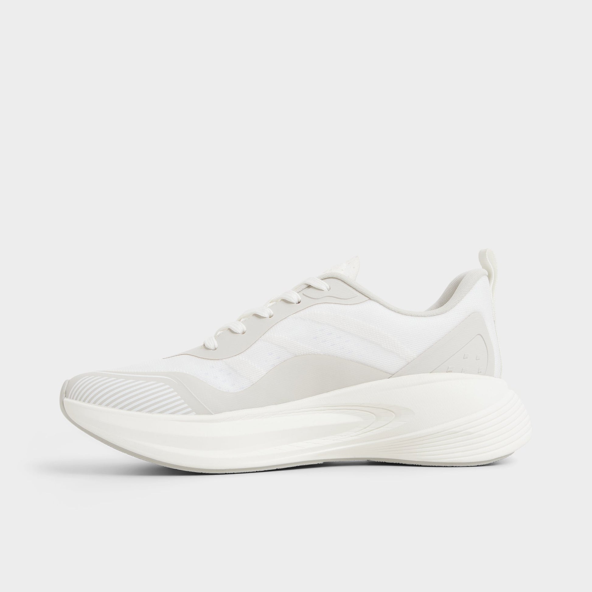 Side view of White Pillowstep Sneaker