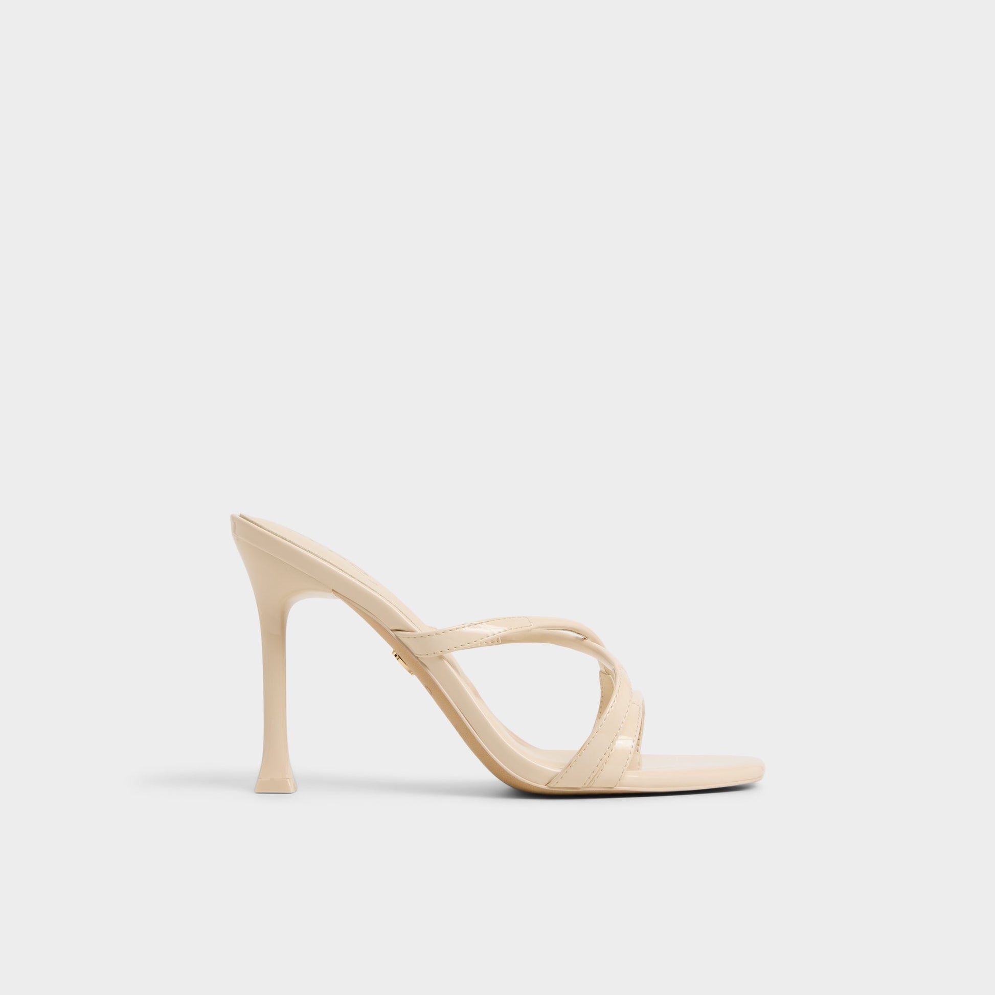 Main View of Light Beige Velaia Heeled mule for Womens