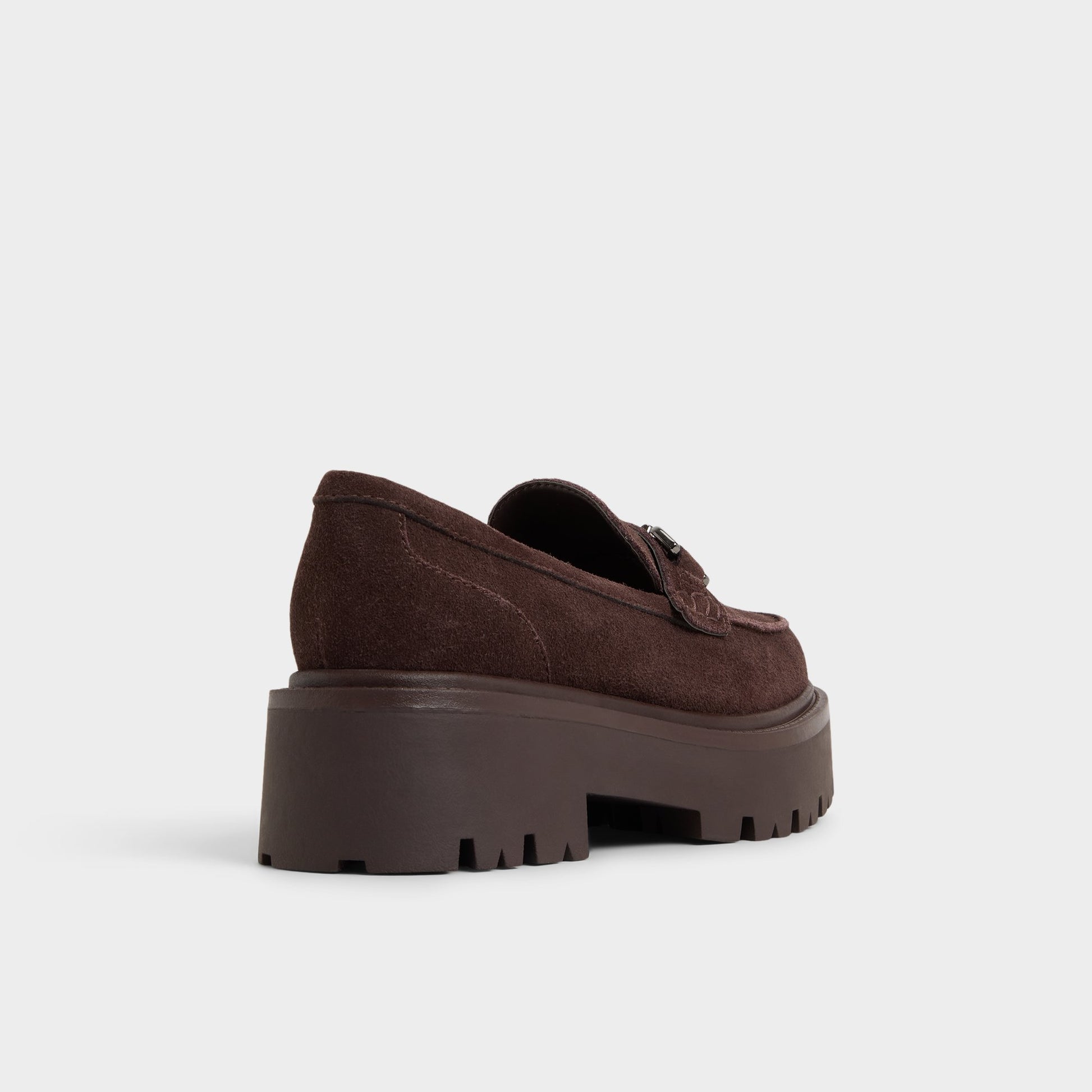 Three-quarter angle of Dark Brown Oneameth Loafer's back side