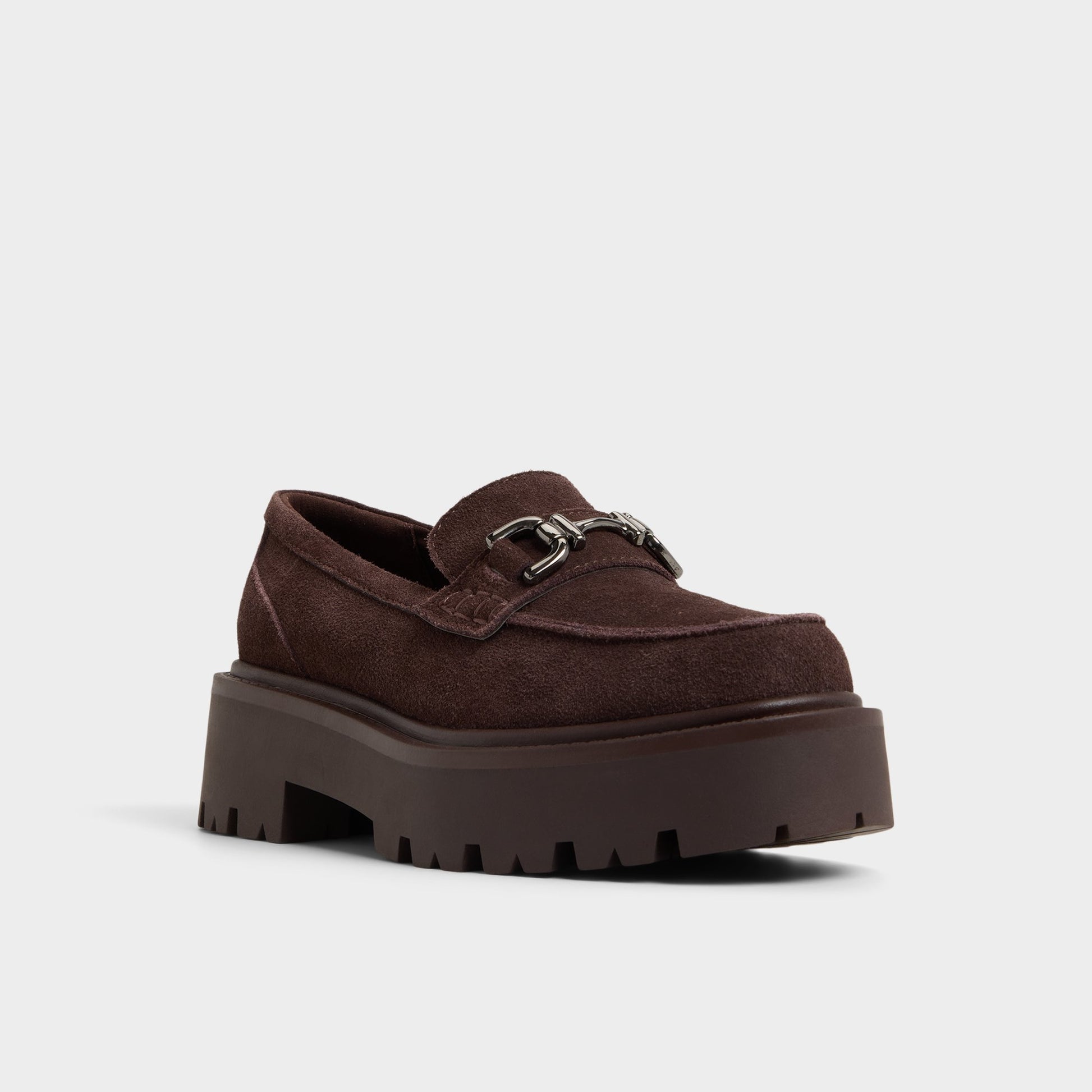 Three-quarter angle of Dark Brown Oneameth Loafer's front side