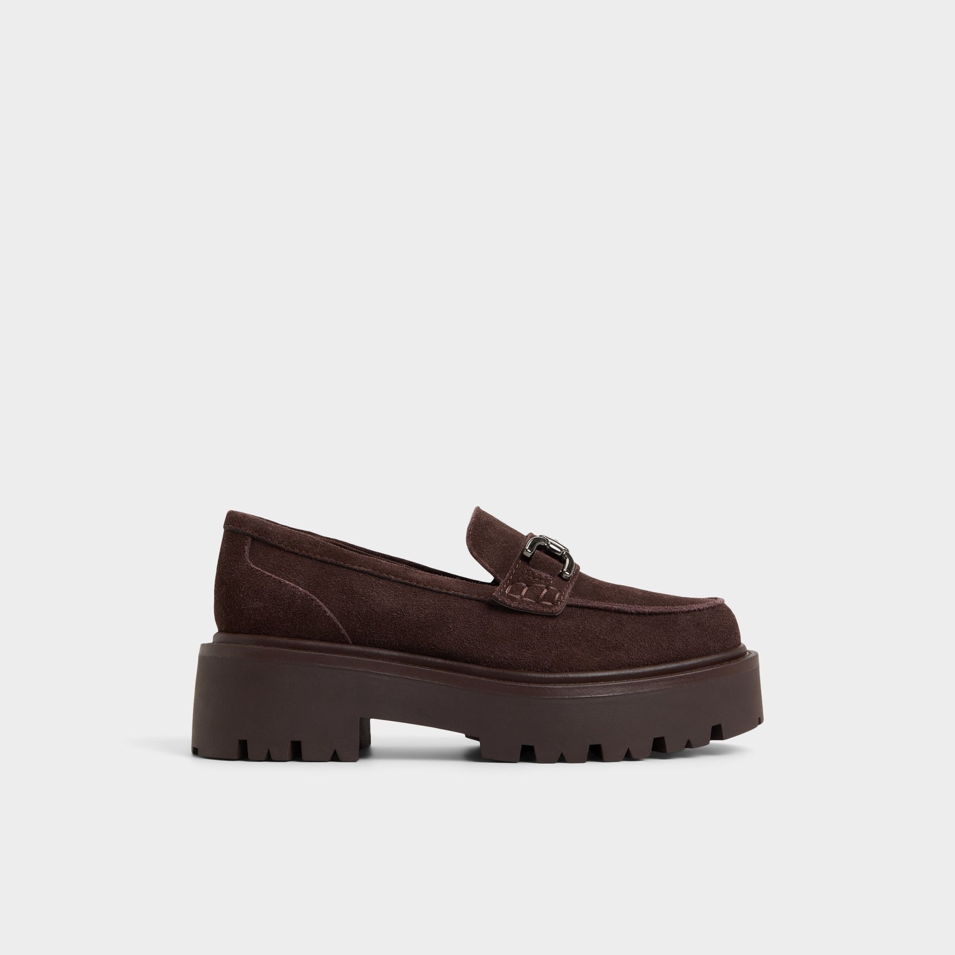 Main View of Dark Brown Oneameth Loafer for Womens