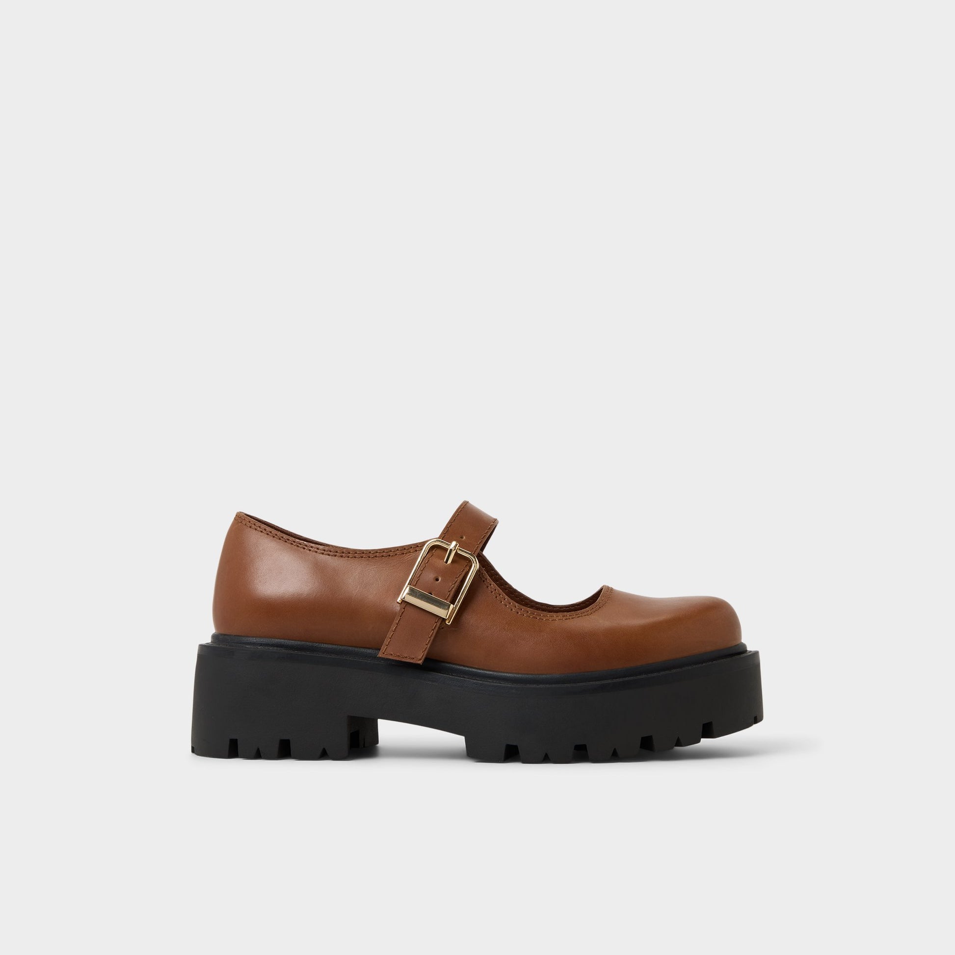 Vue principale de Marron Moyen Arigon Mary Janes pour Femmes