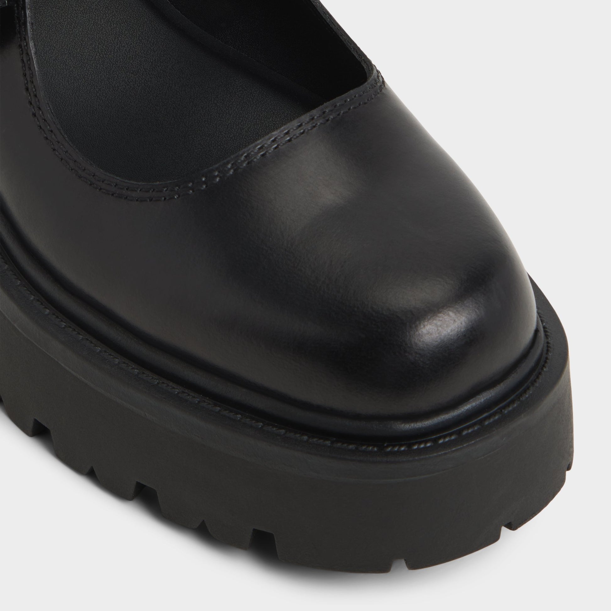 Close-up of the Black Arigon Mary Janes
