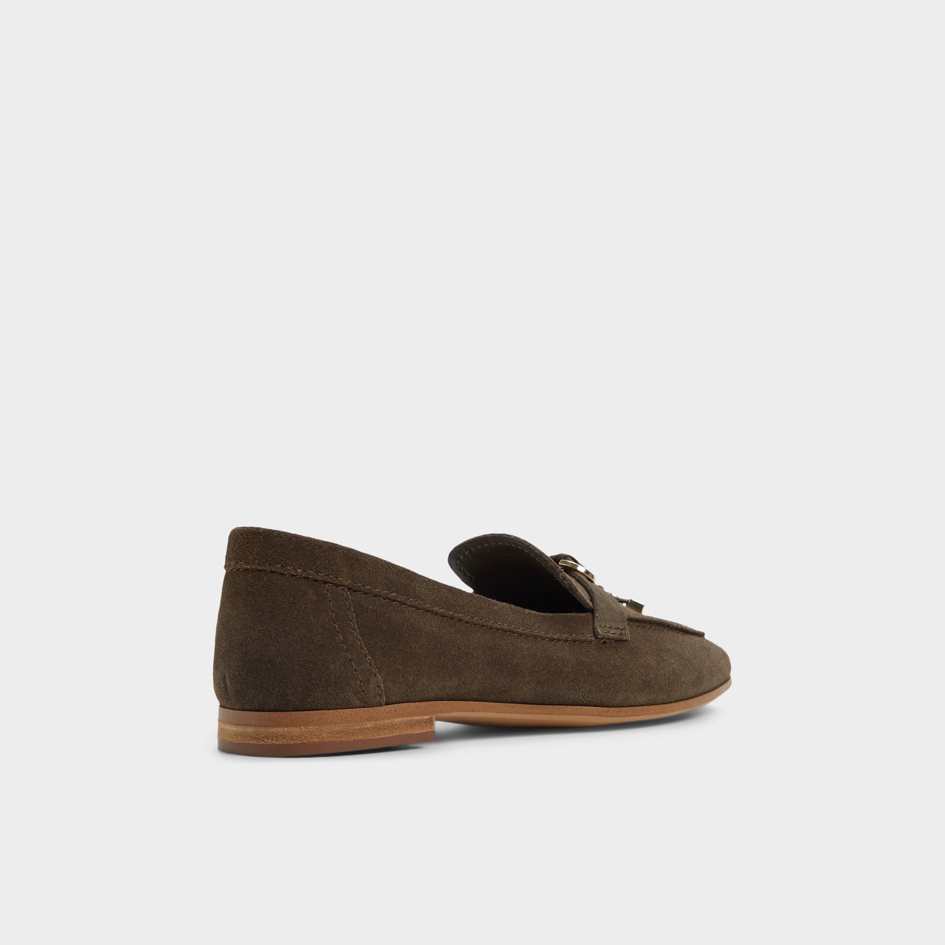 Three-quarter angle of Dark Green Ybilide Loafer's back side