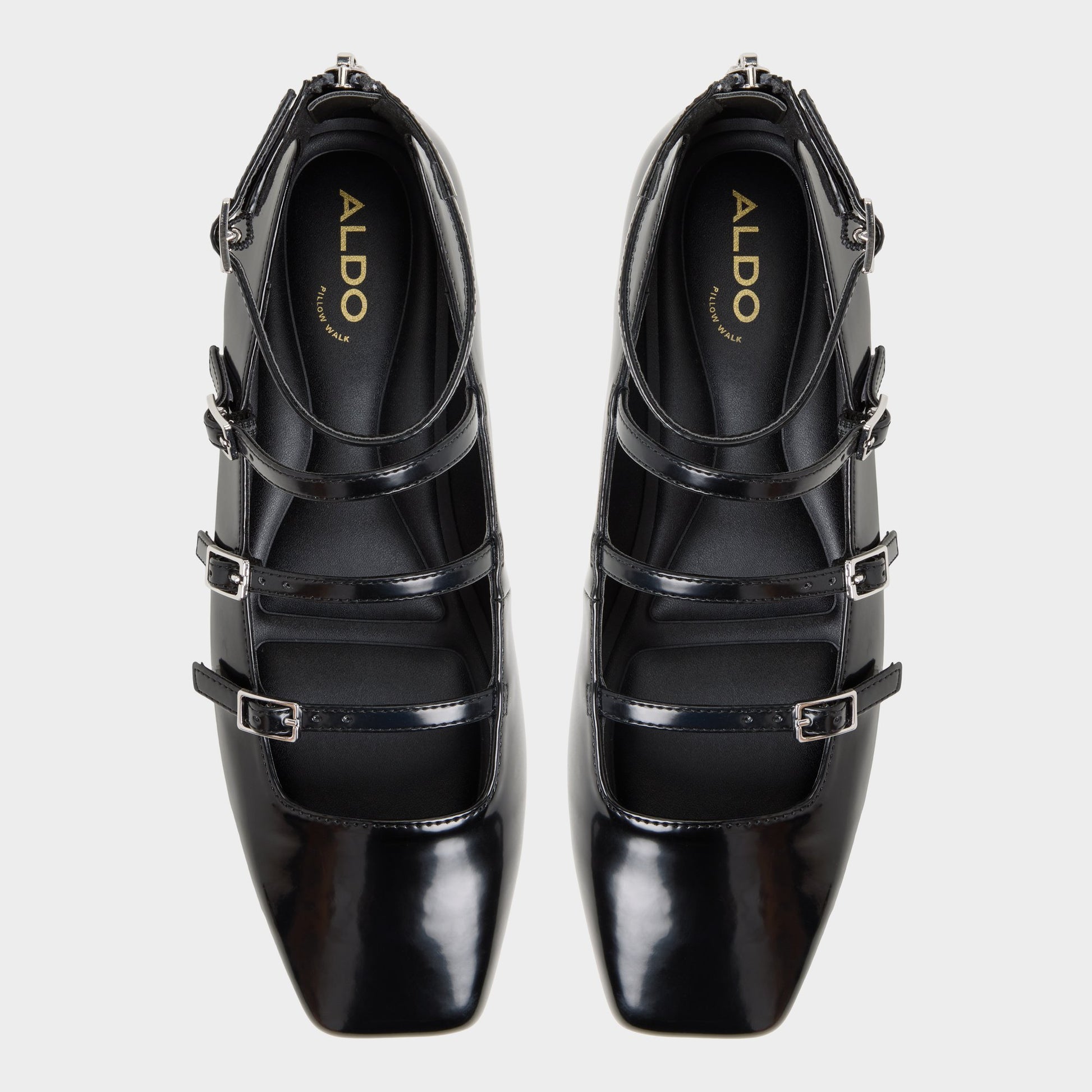 Vue de dessus de la Noir Nelta Ballerine