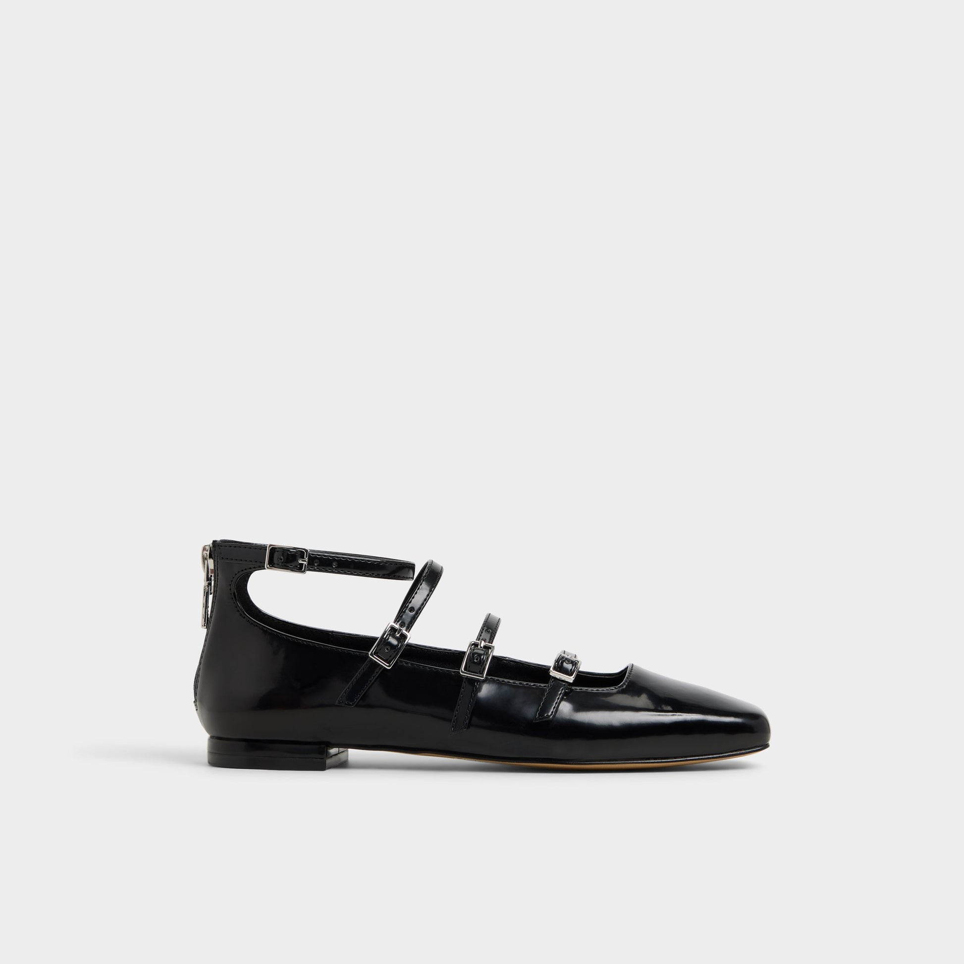 Vue principale de Noir Nelta Ballerine pour Femmes