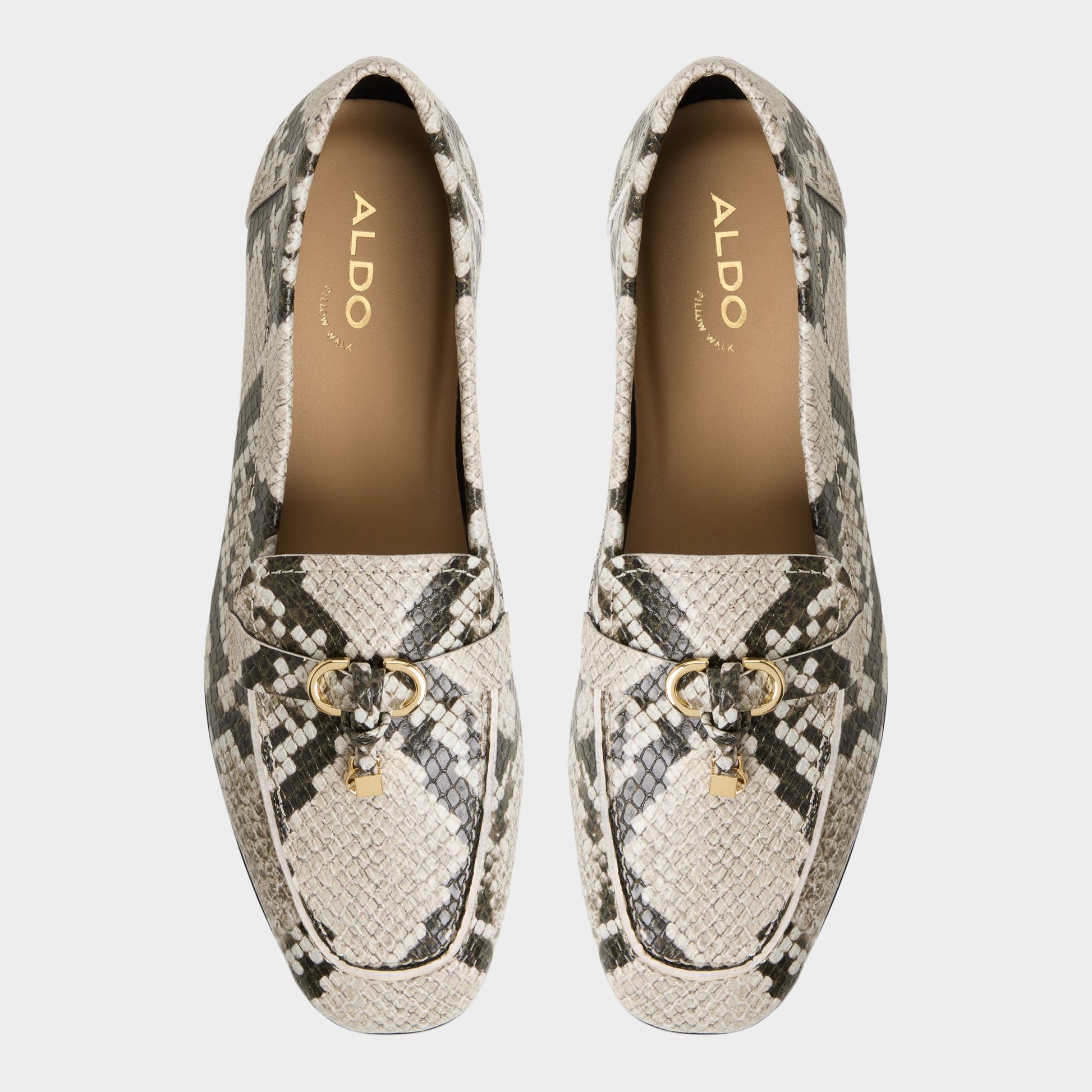Top-down view of the White/Black Ybilide Loafer