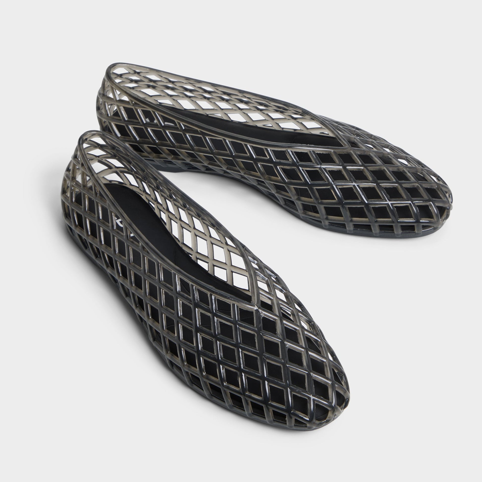 Main View of Dark Grey Treschic Jelly flats for Womens