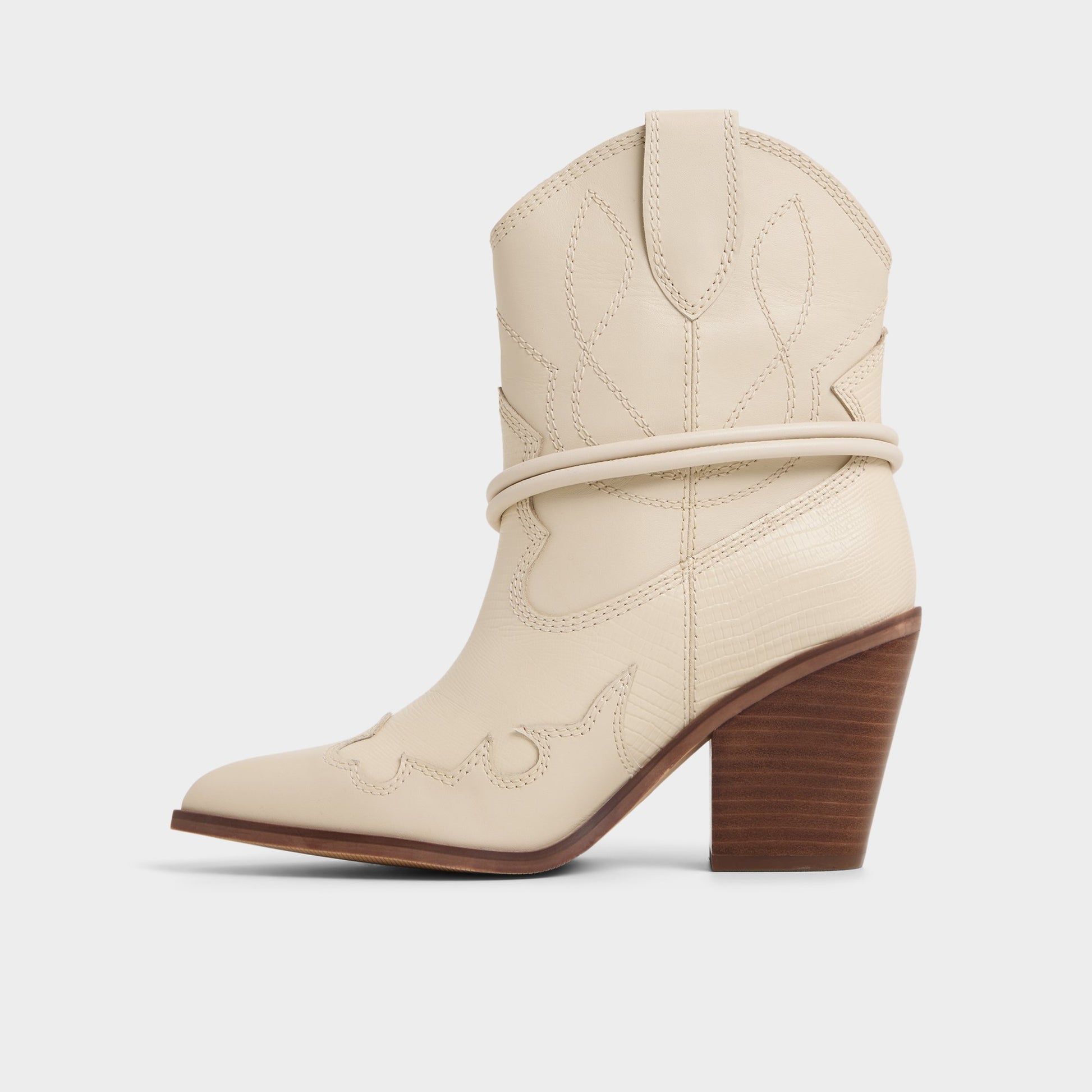Side view of Other White Nuwestern Western boot