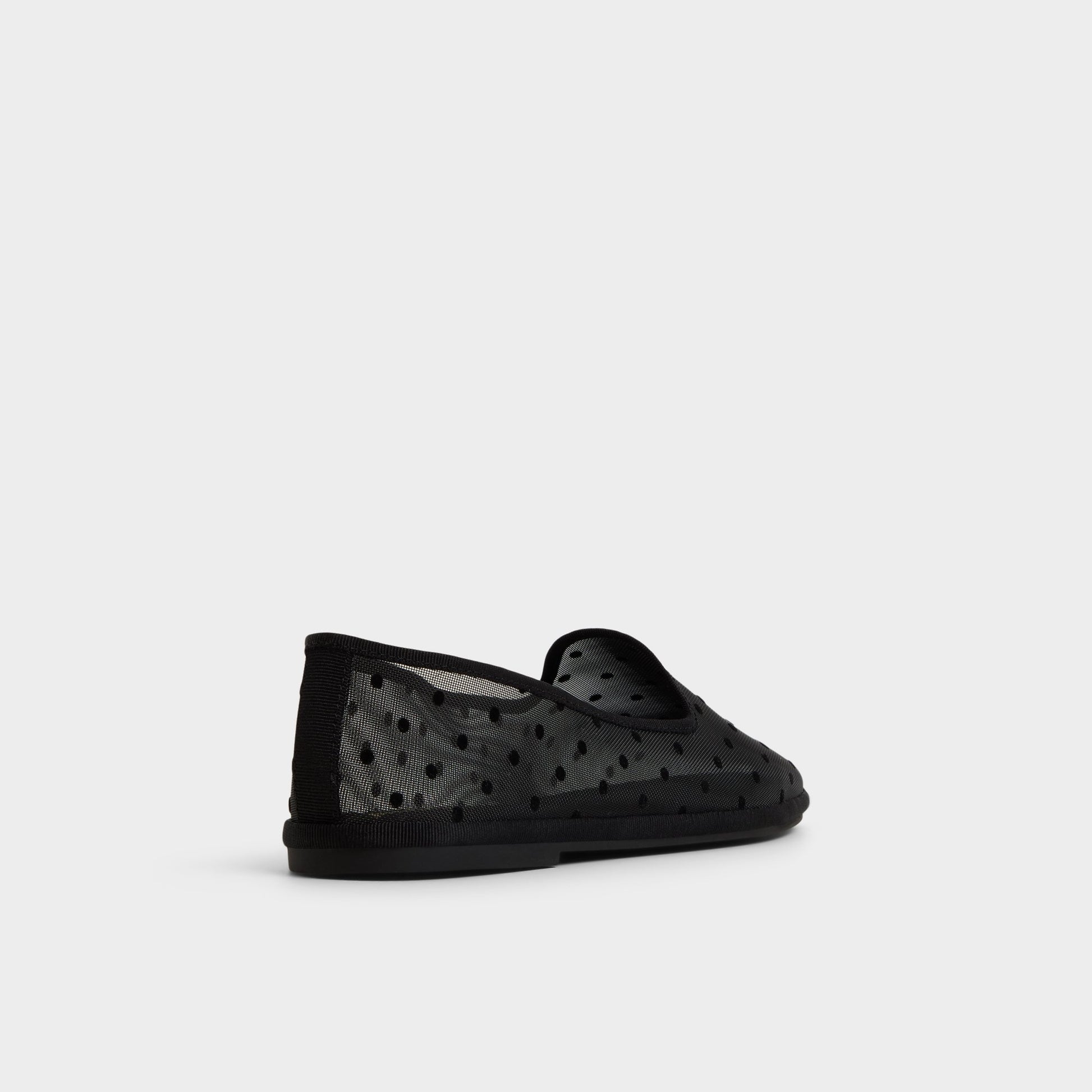 Three-quarter angle of Black Aurabelle Slip-on's back side