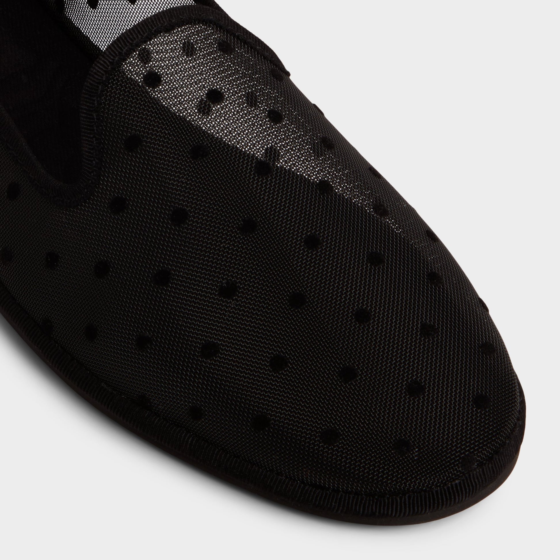 Close-up of the Black Aurabelle Slip-on