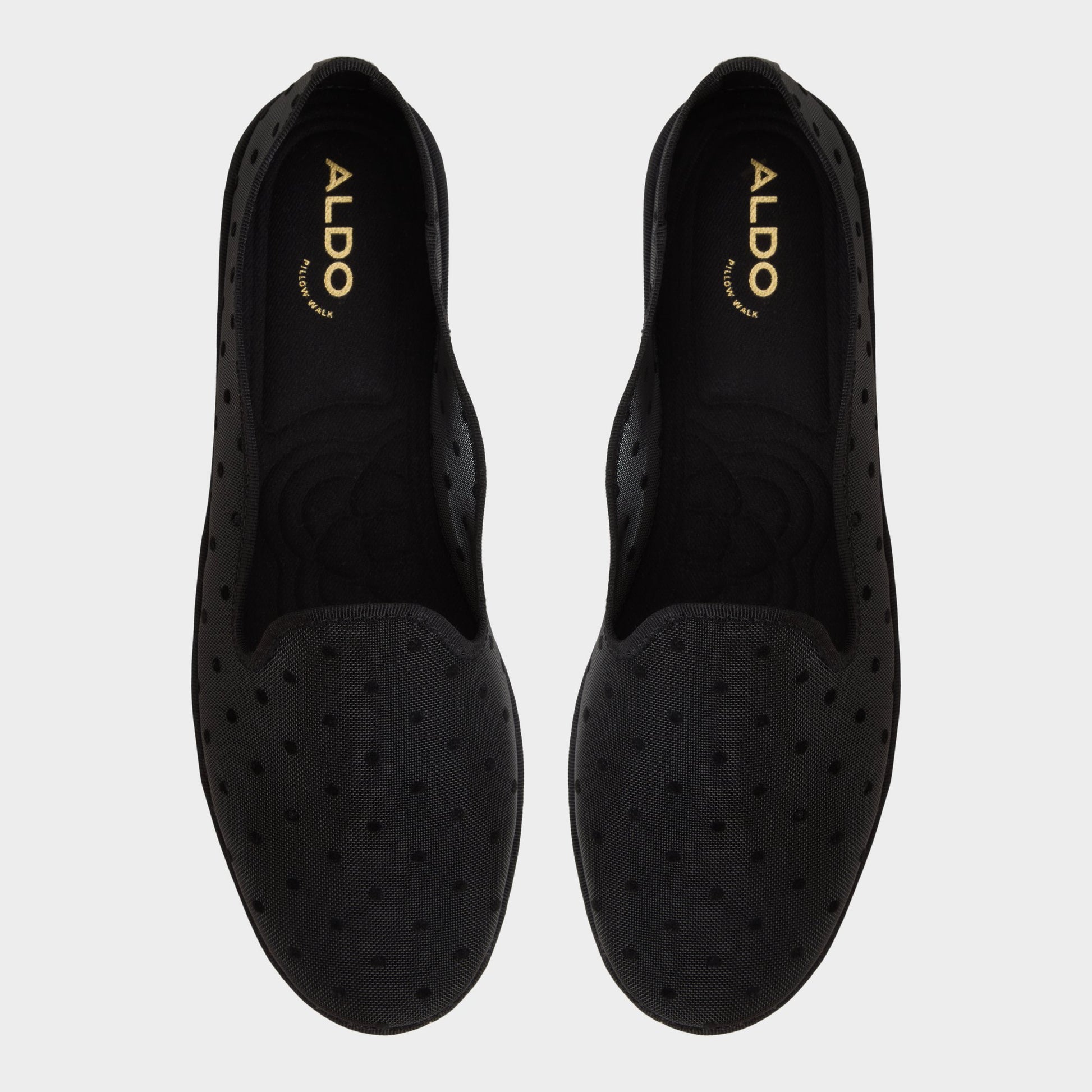 Top-down view of the Black Aurabelle Slip-on