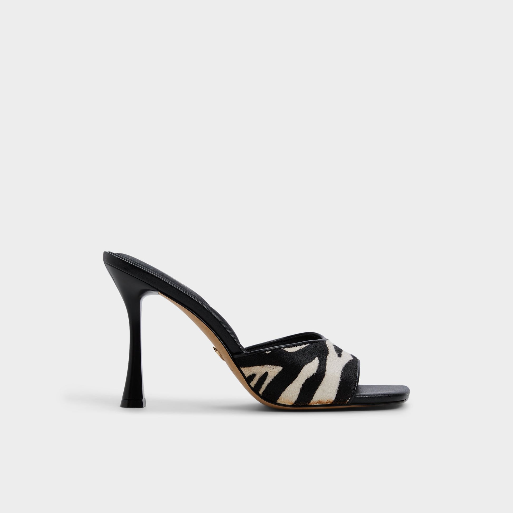 Main View of White/Black Evadalia Heeled mule for Womens