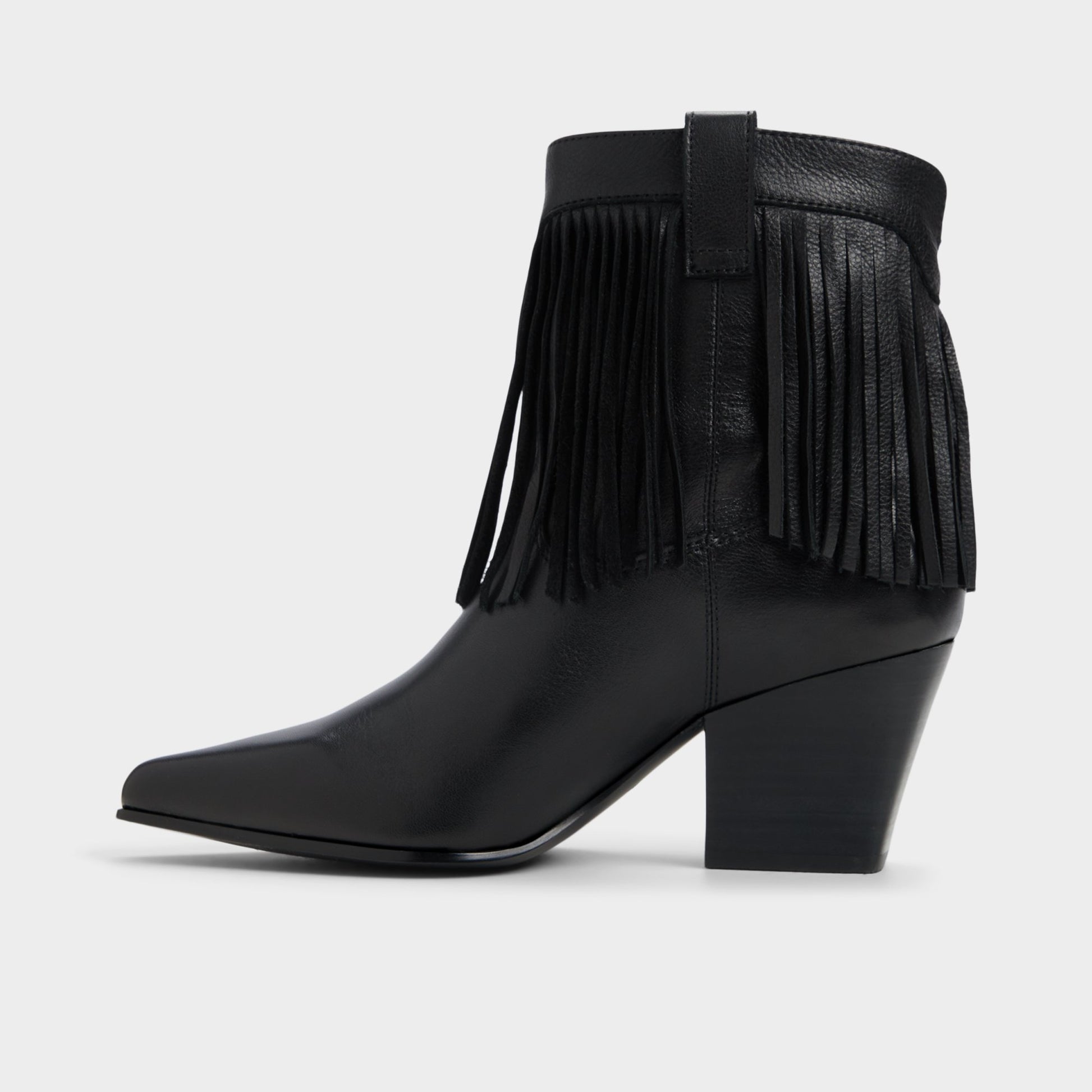 Side view of Black Jollene Ankle boot