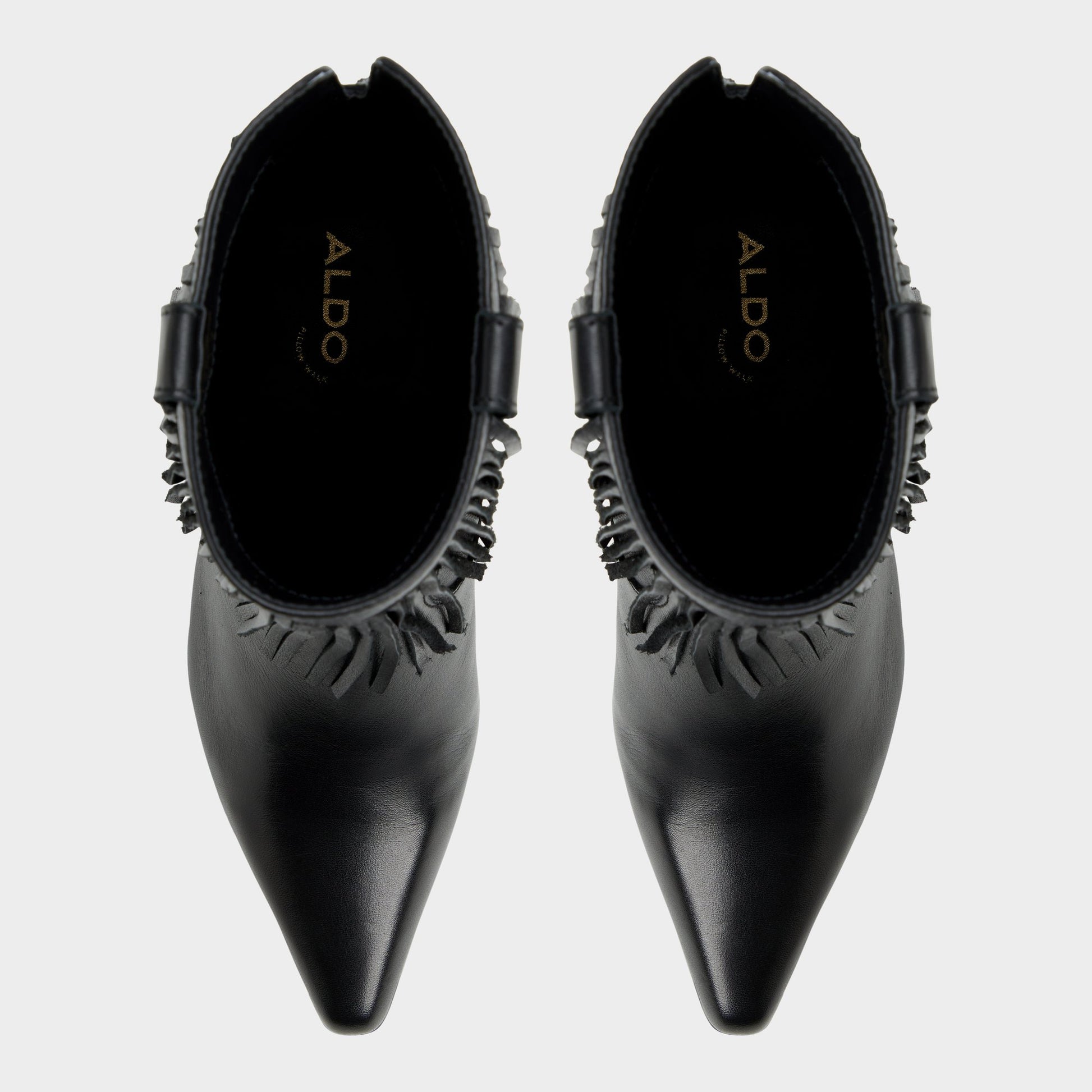 Top-down view of the Black Jollene Ankle boot