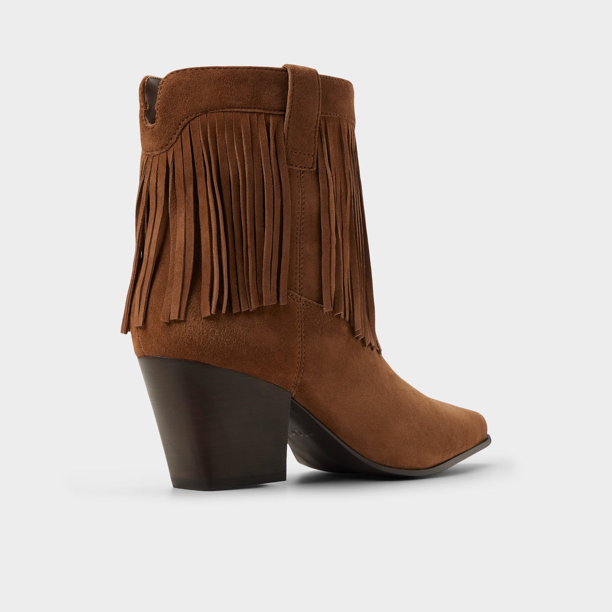 Angle de trois quarts de l'arrière de Marron Foncé Jollene Botte western