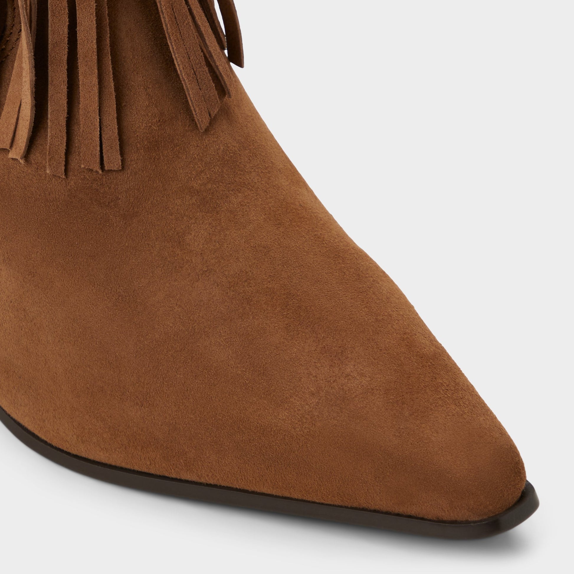 Gros plan de la Marron Foncé Jollene Botte western