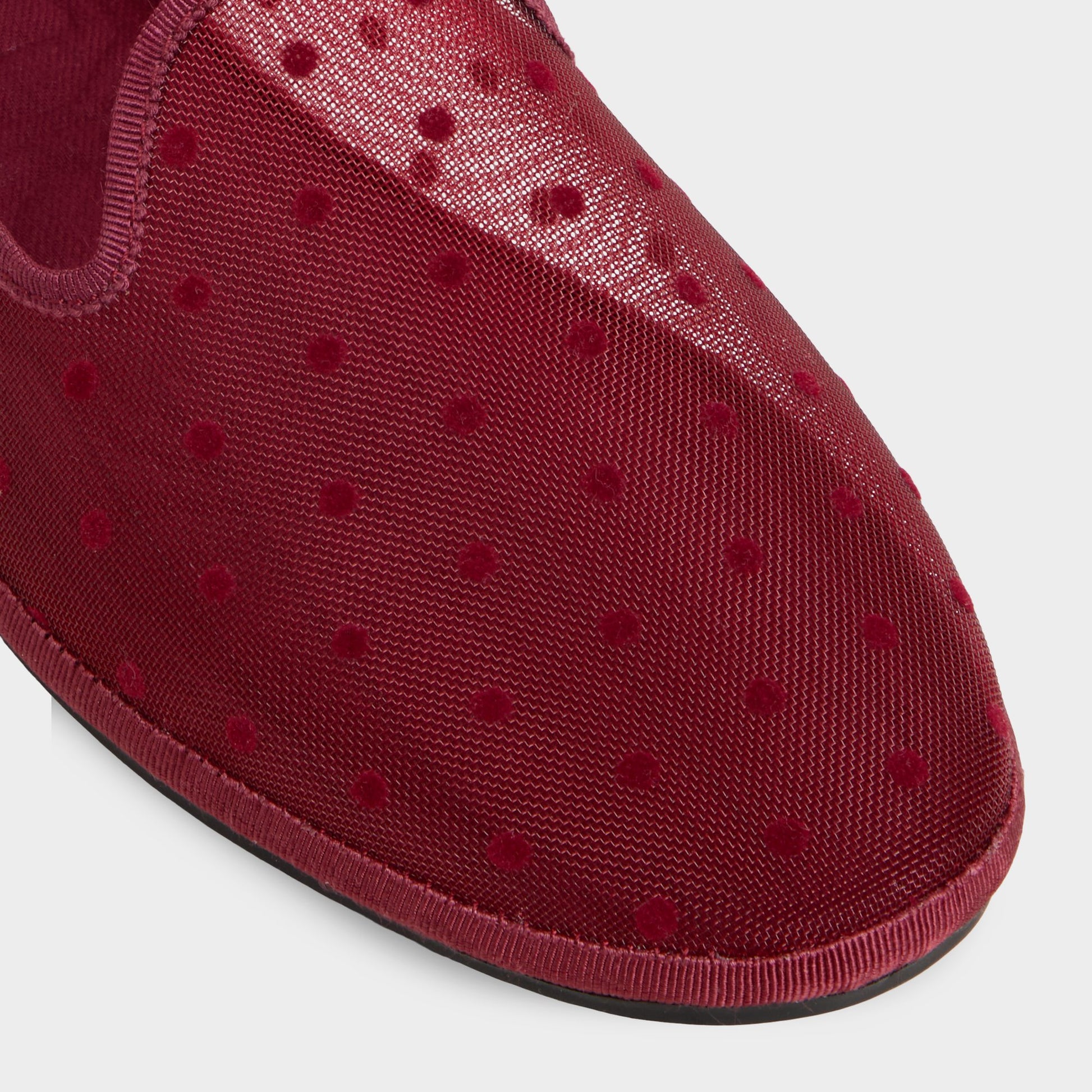 Close-up of the Other Red Aurabelle Loafer
