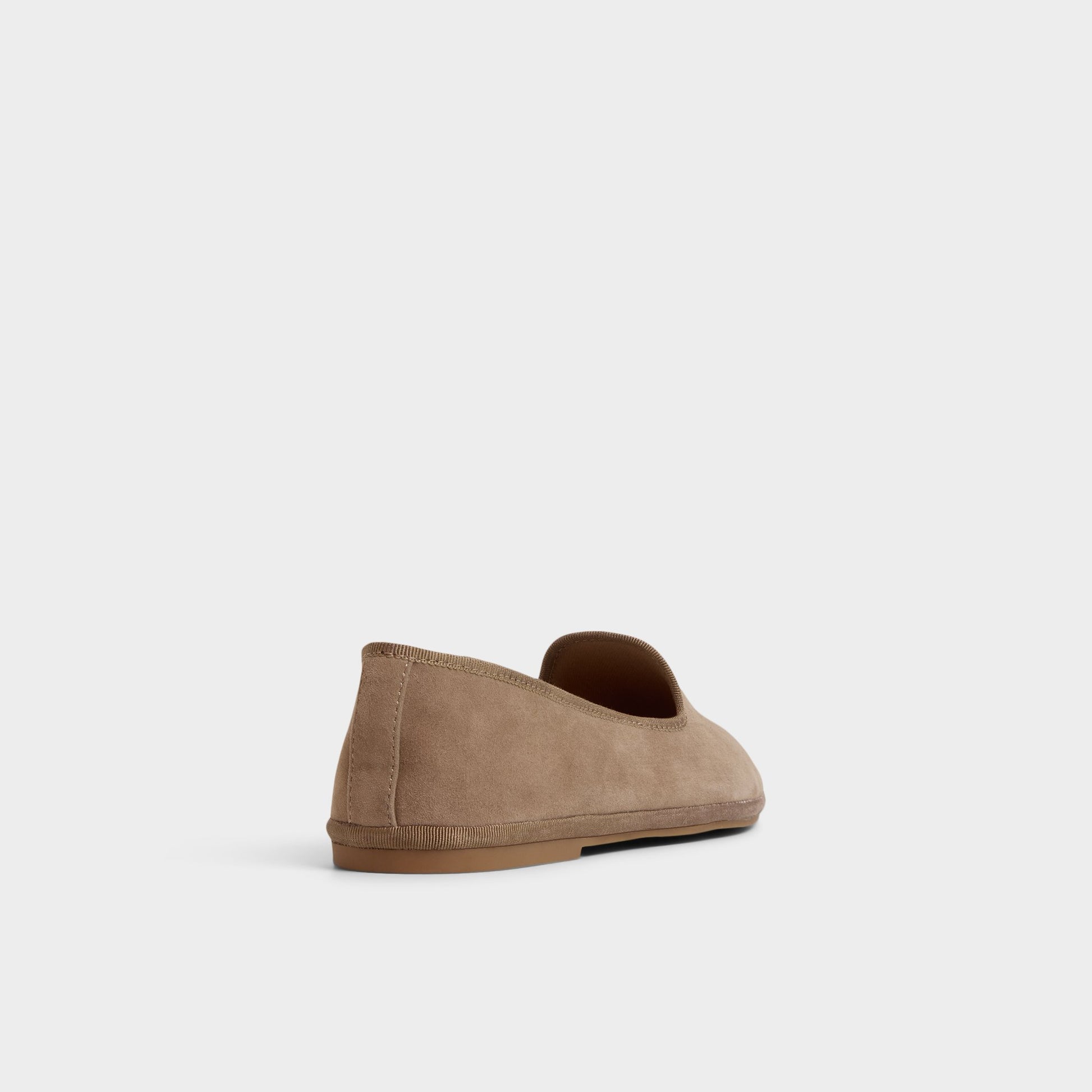 Three-quarter angle of Taupe Aurabelle Loafer's back side
