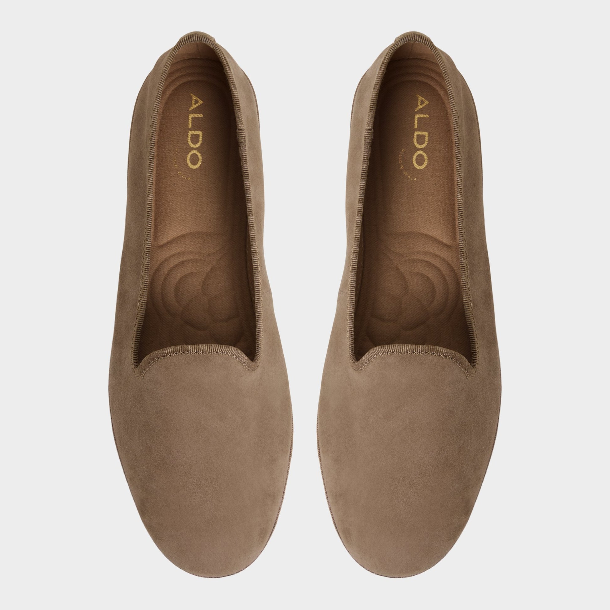 Top-down view of the Taupe Aurabelle Loafer