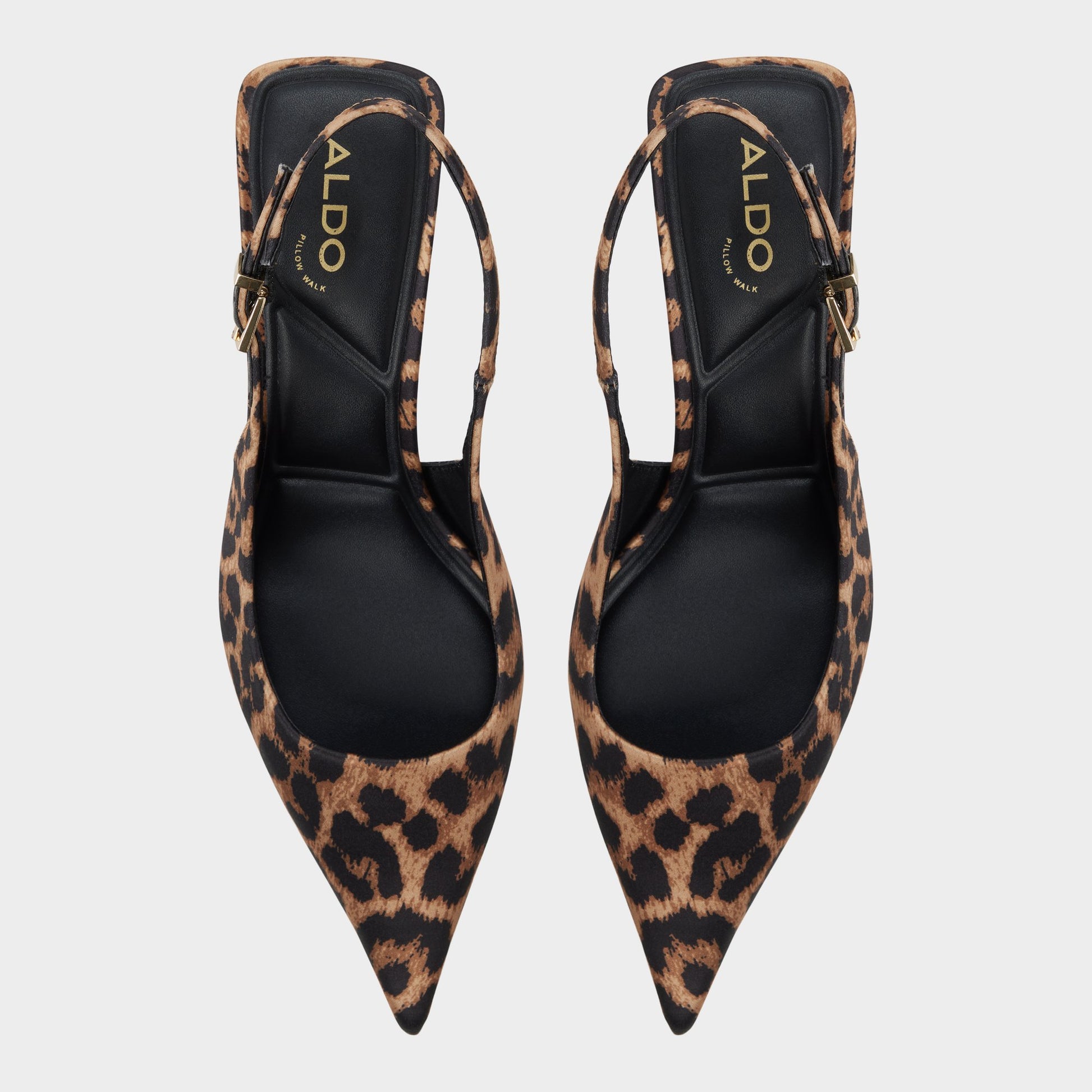 Top-down view of the Brown Multi Josita Slingback heel