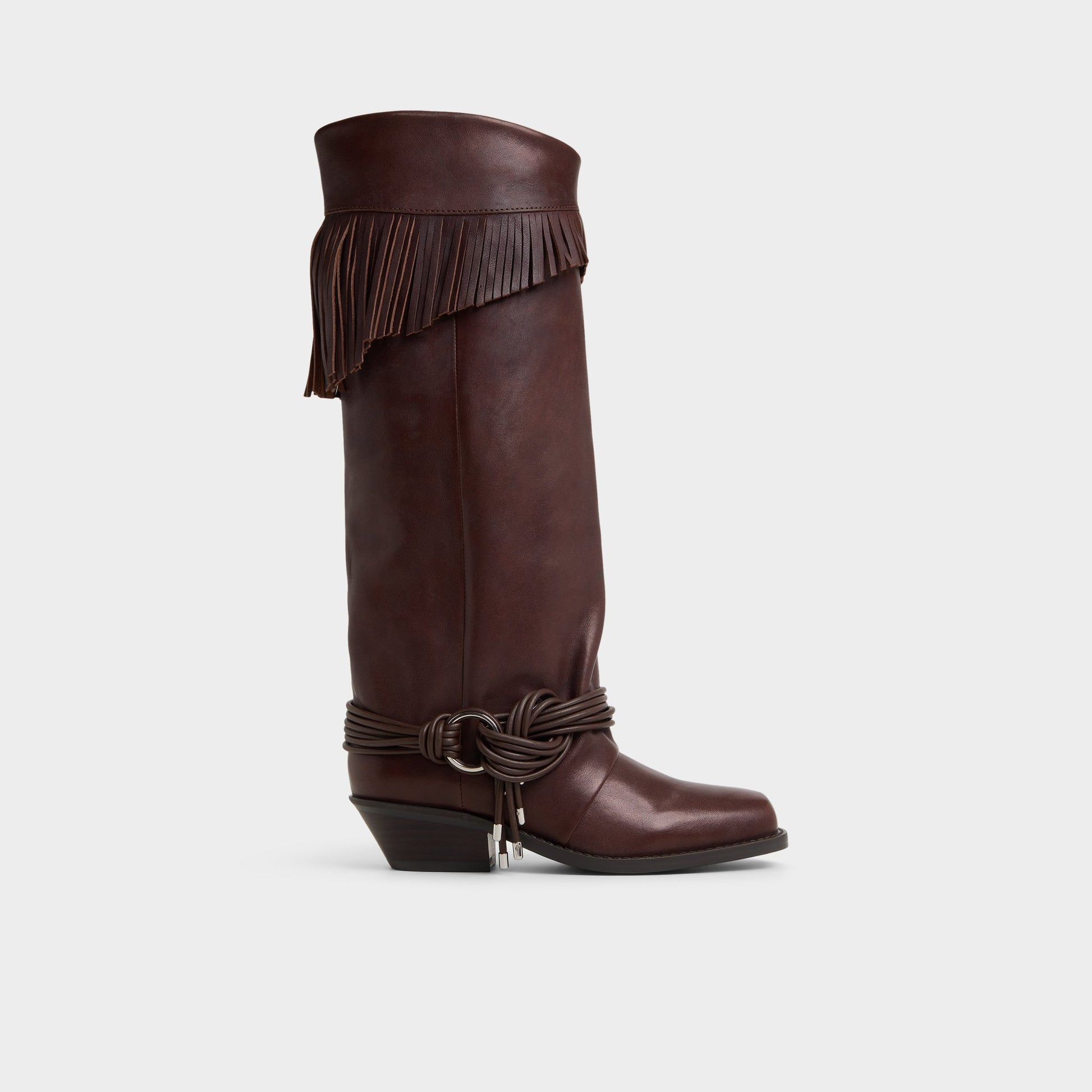 Main View of Medium Brown Longhorn Mid-calf boot for Womens