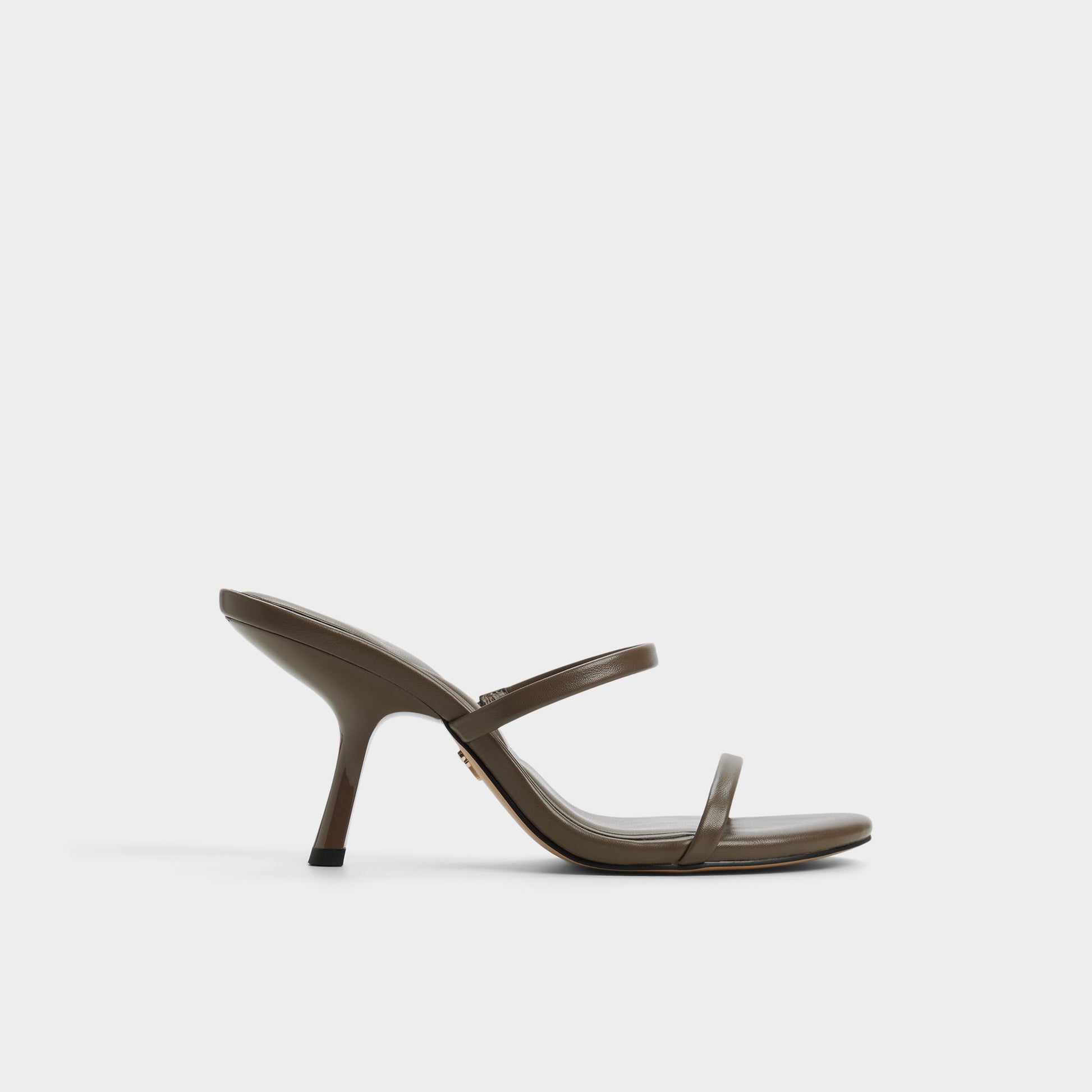 Main View of Khaki Avelinda Heeled mule for Womens