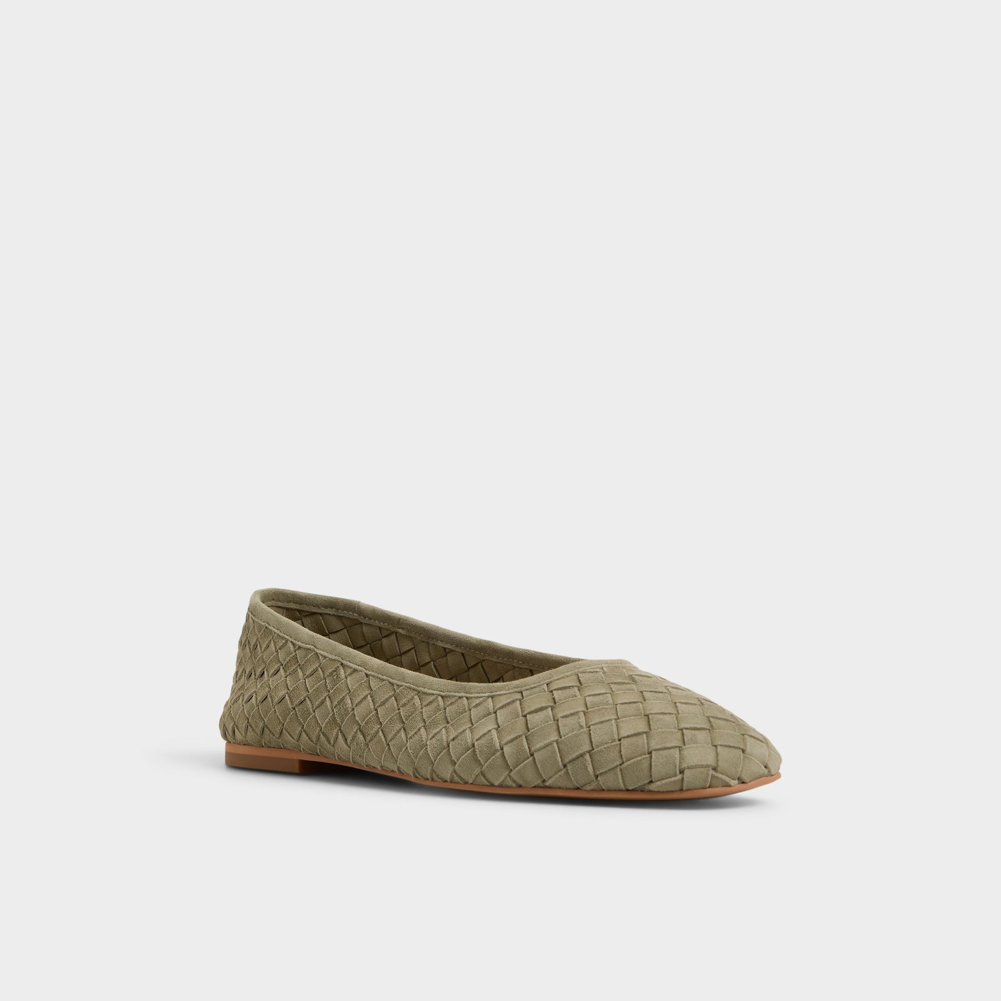 Three-quarter angle of Khaki Adrabrinna Ballerina's front side