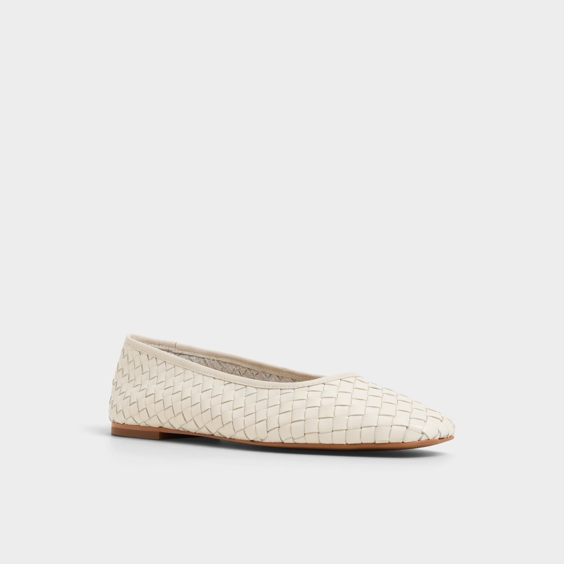 Three-quarter angle of White Adrabrinna Ballerina's front side