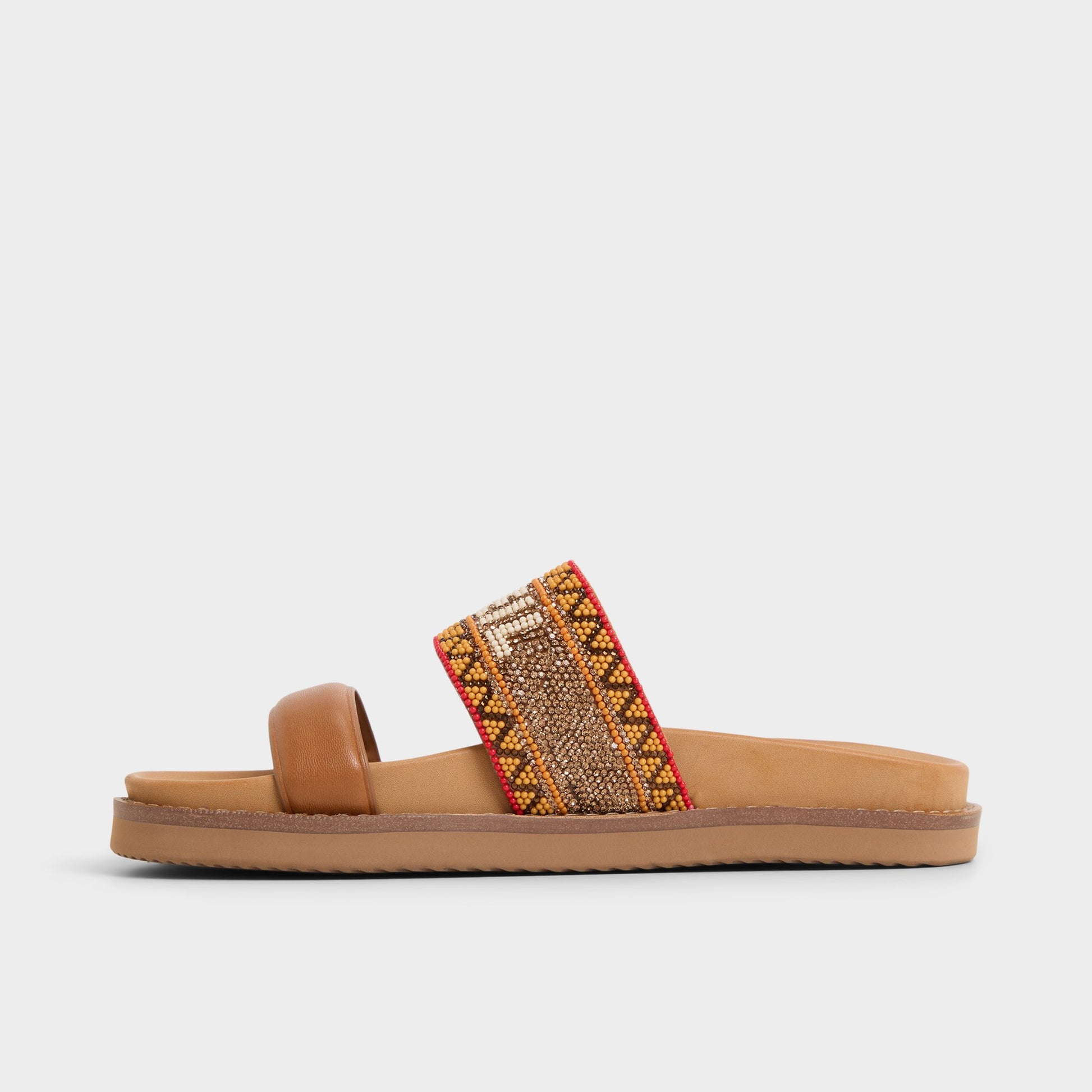 Vue latérale de Marron Multi Beachvacay Claquette