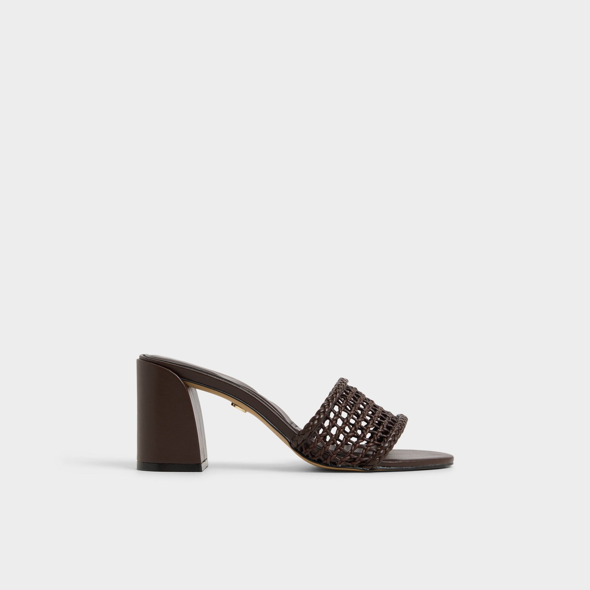 Main View of Dark Brown Beachdate Heeled mule for Womens