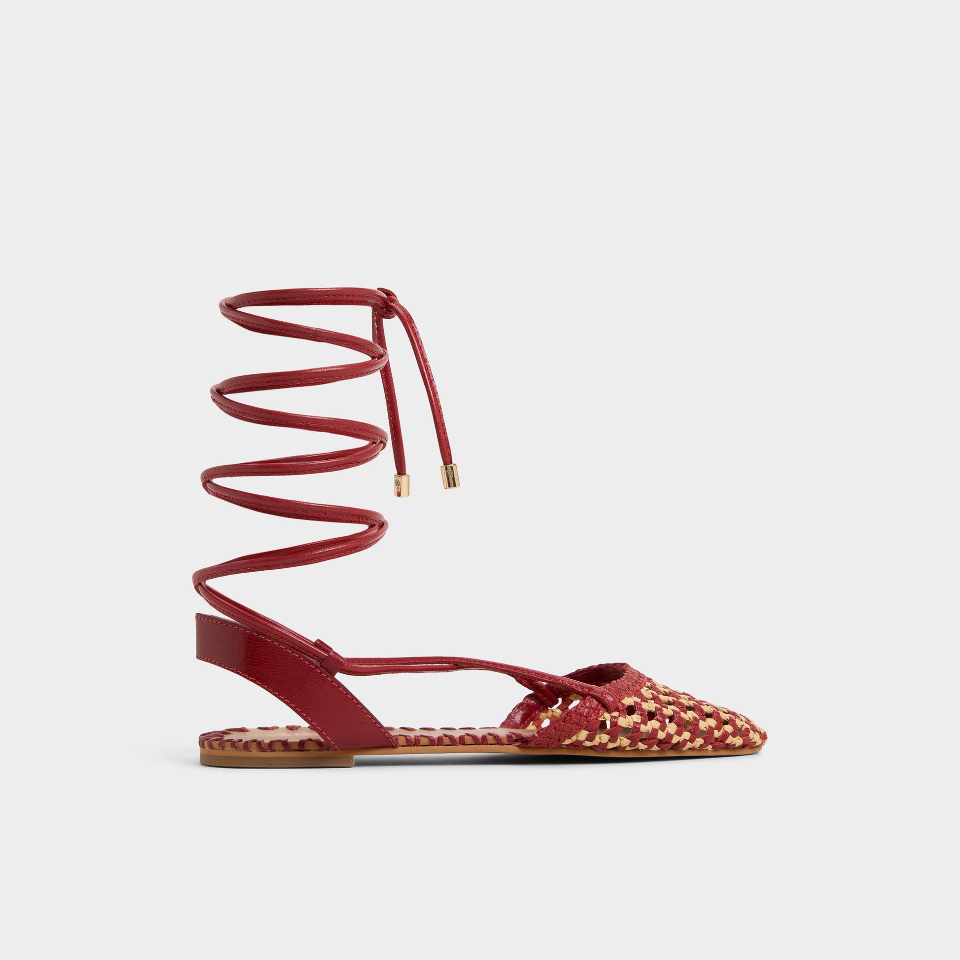 Main View of Open Red Dragostee Strappy flat sandal for Womens