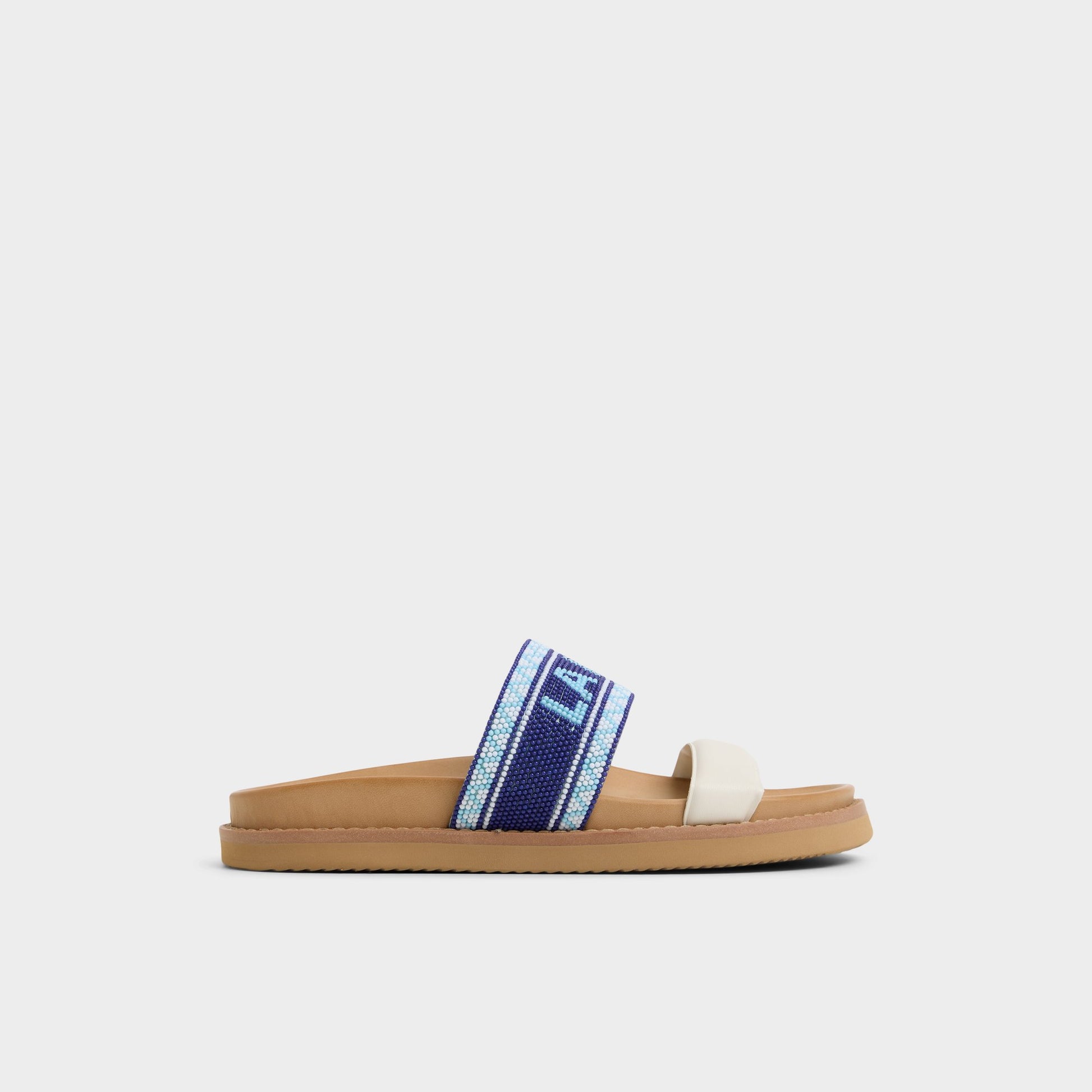 Vue principale de Blanc/Bleu Beachvacay Claquette pour Femmes
