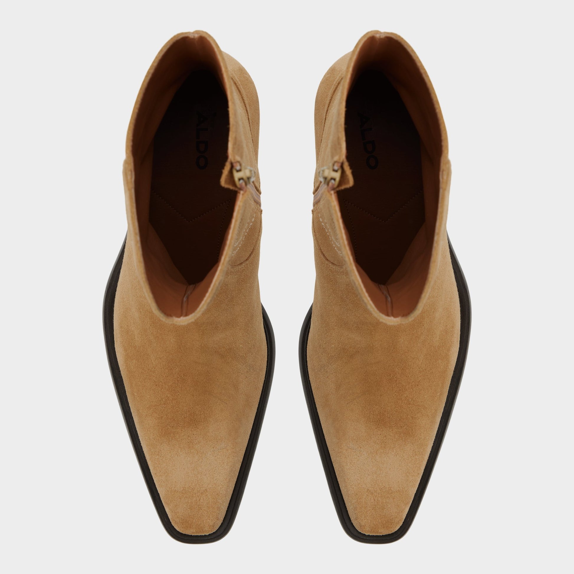 Top-down view of the Wheat Guthrie Western boot