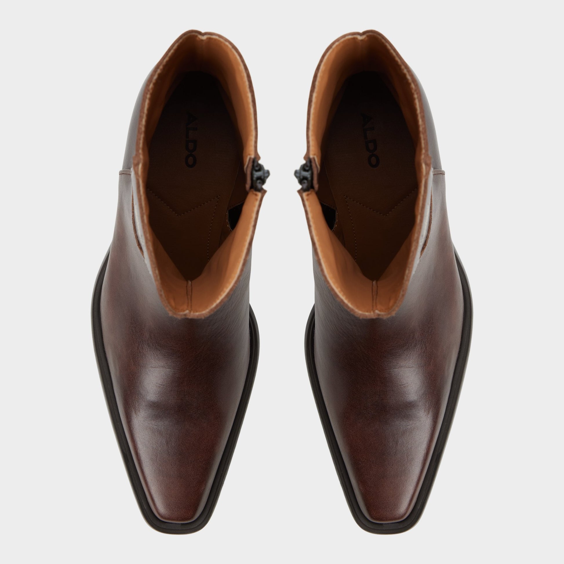 Top-down view of the Dark Brown Guthrie Ankle boot