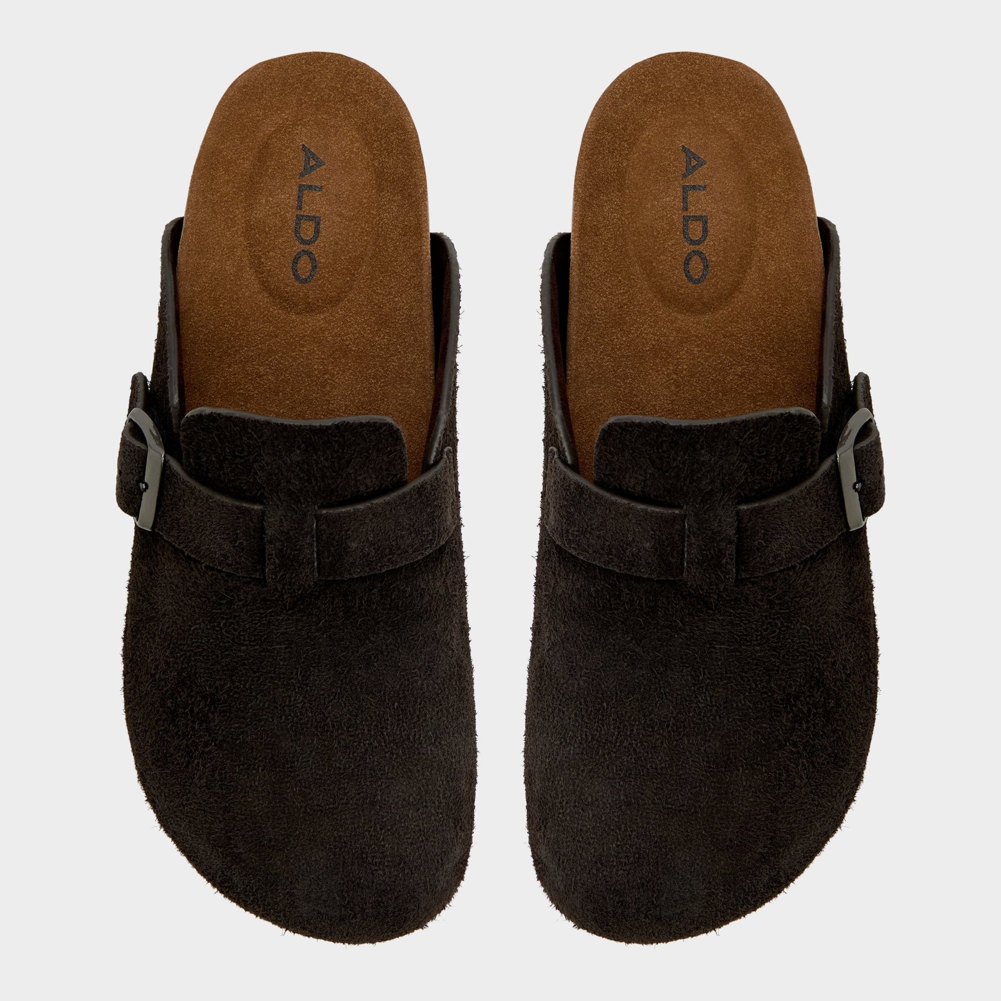 Top-down view of the Dark Brown Spade Mule