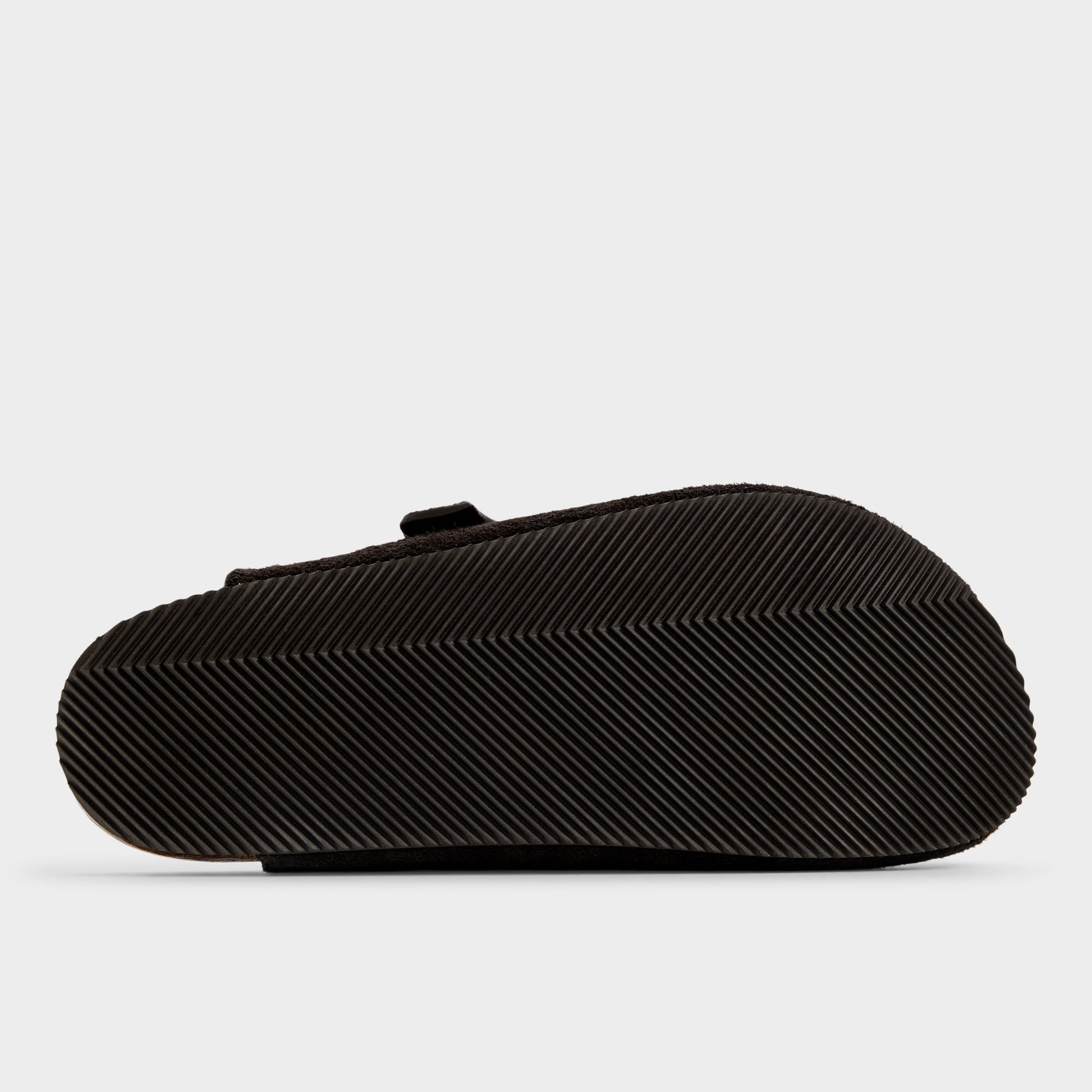 View of Dark Brown Spade Mule's sole
