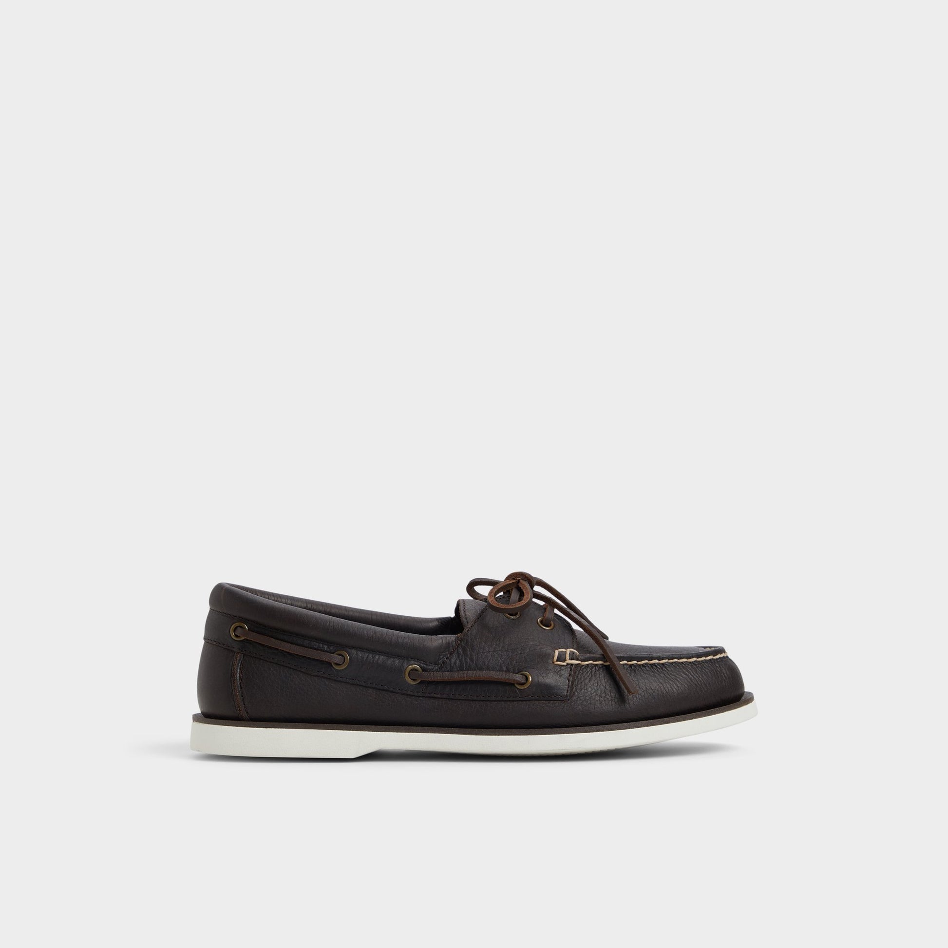 Main View of Dark Brown Musker Boat shoe for Mens