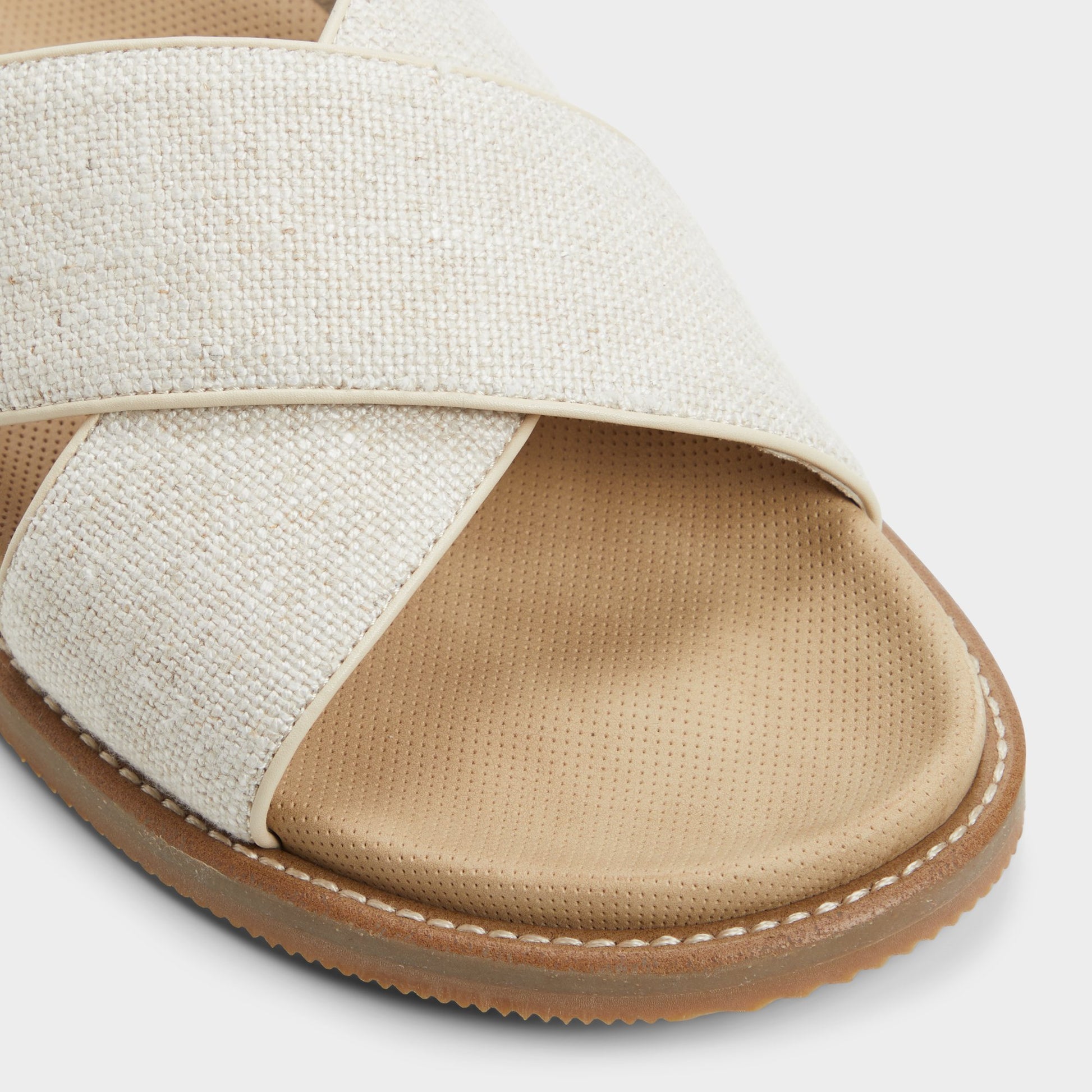 Close-up of the Open Beige Marrin Slide sandal