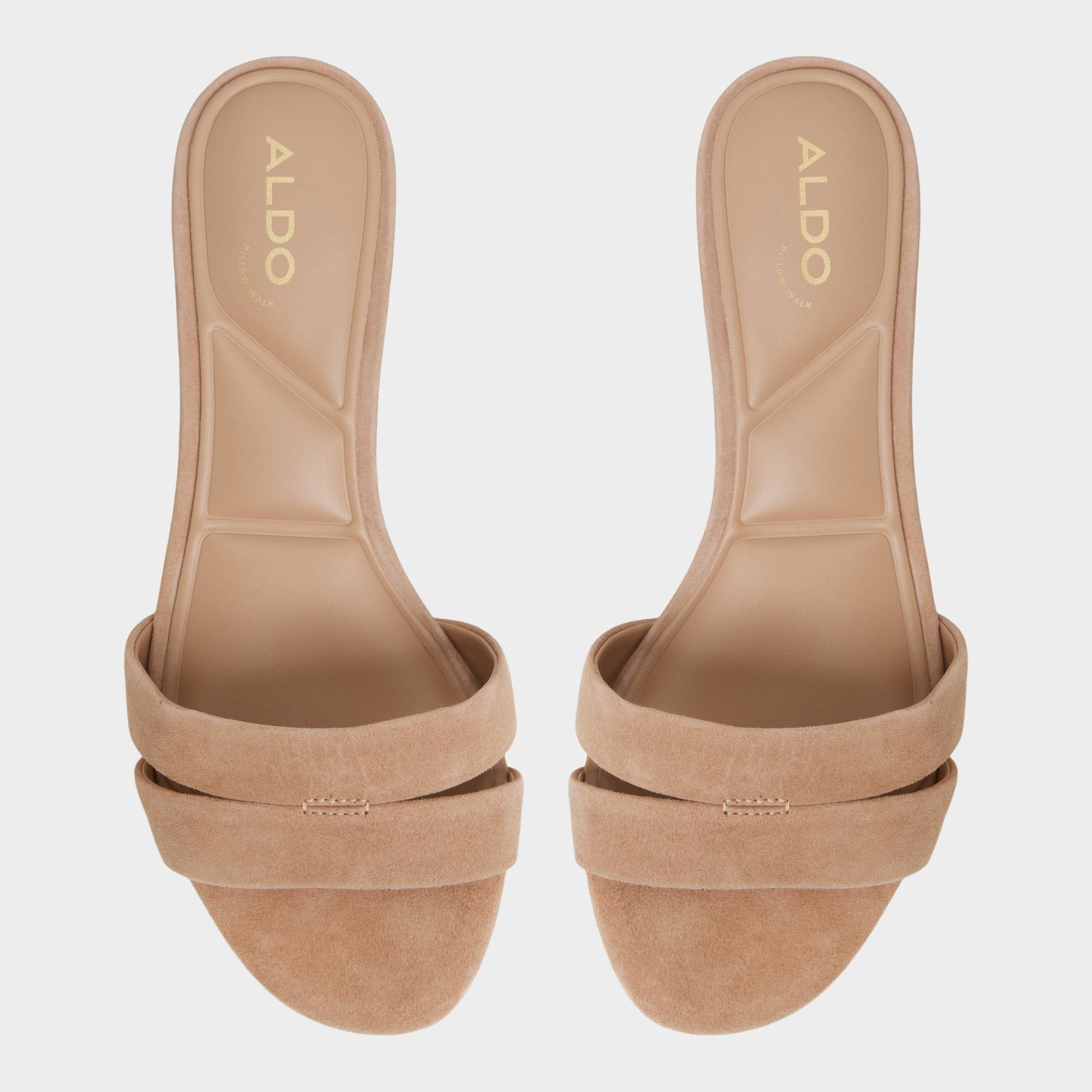 Top-down view of the Medium Brown Scarletta Heeled mule