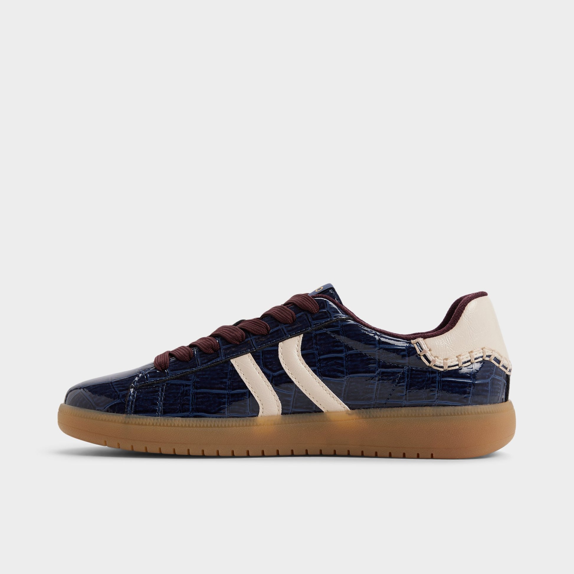 Side view of Navy Chicsneaker2 Low top sneaker
