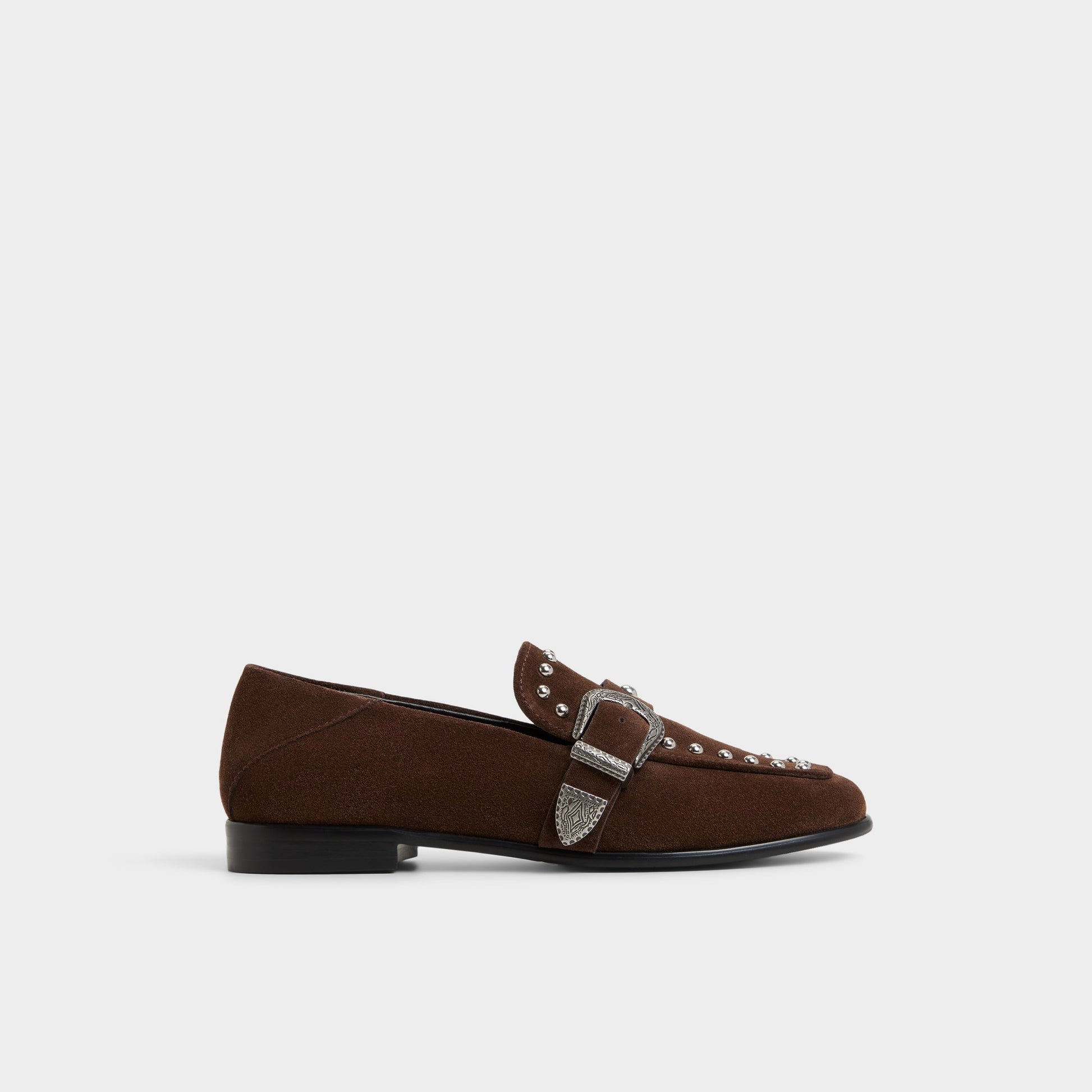 Main View of Dark Brown Enola Loafer for Womens