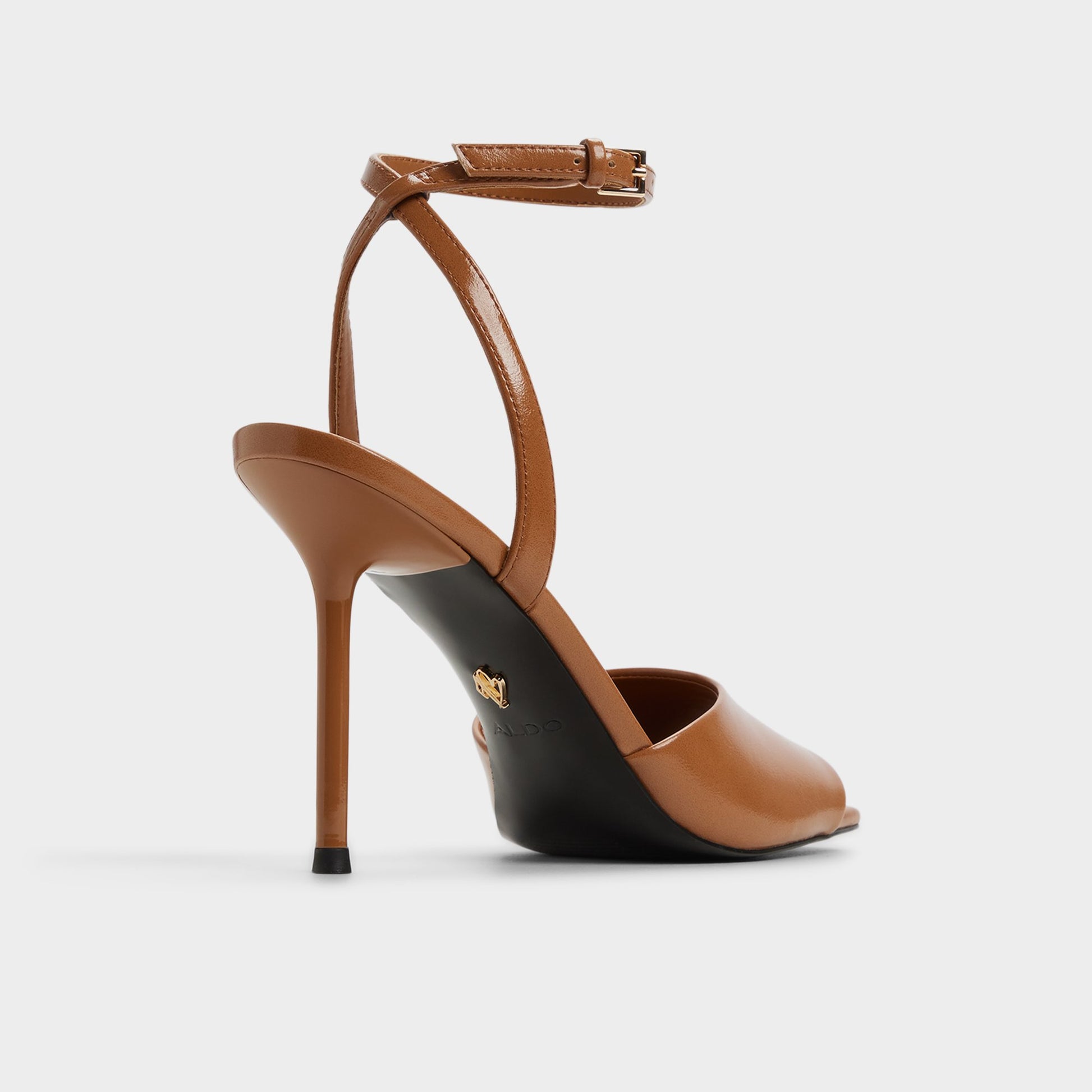 Three-quarter angle of Tan Kaiasien Heeled sandal's back side